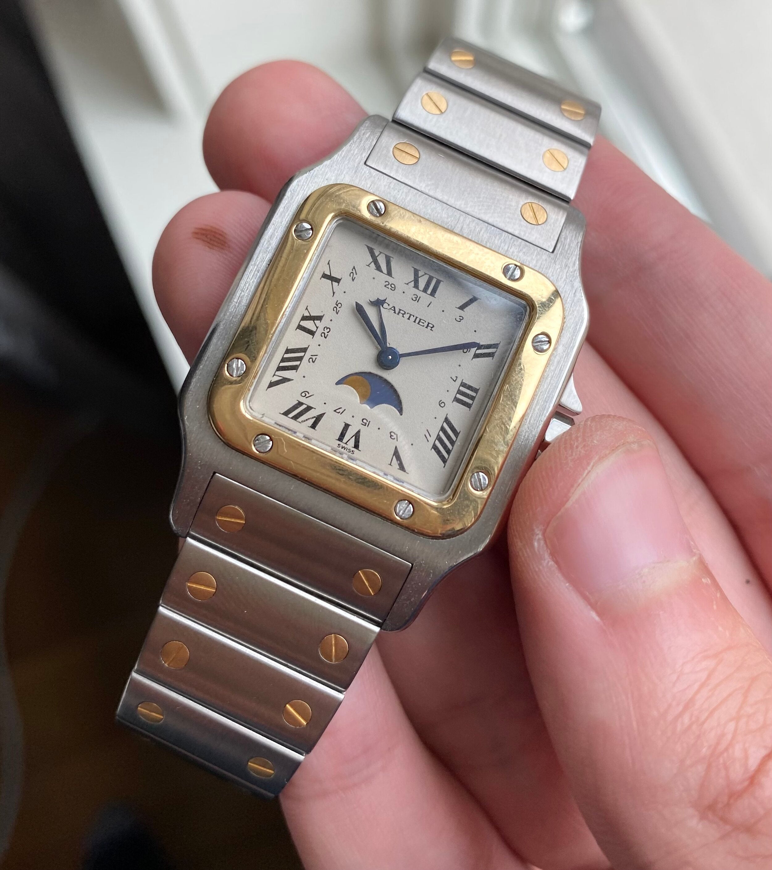 Cartier Santos Galbée — Rare Moonphase