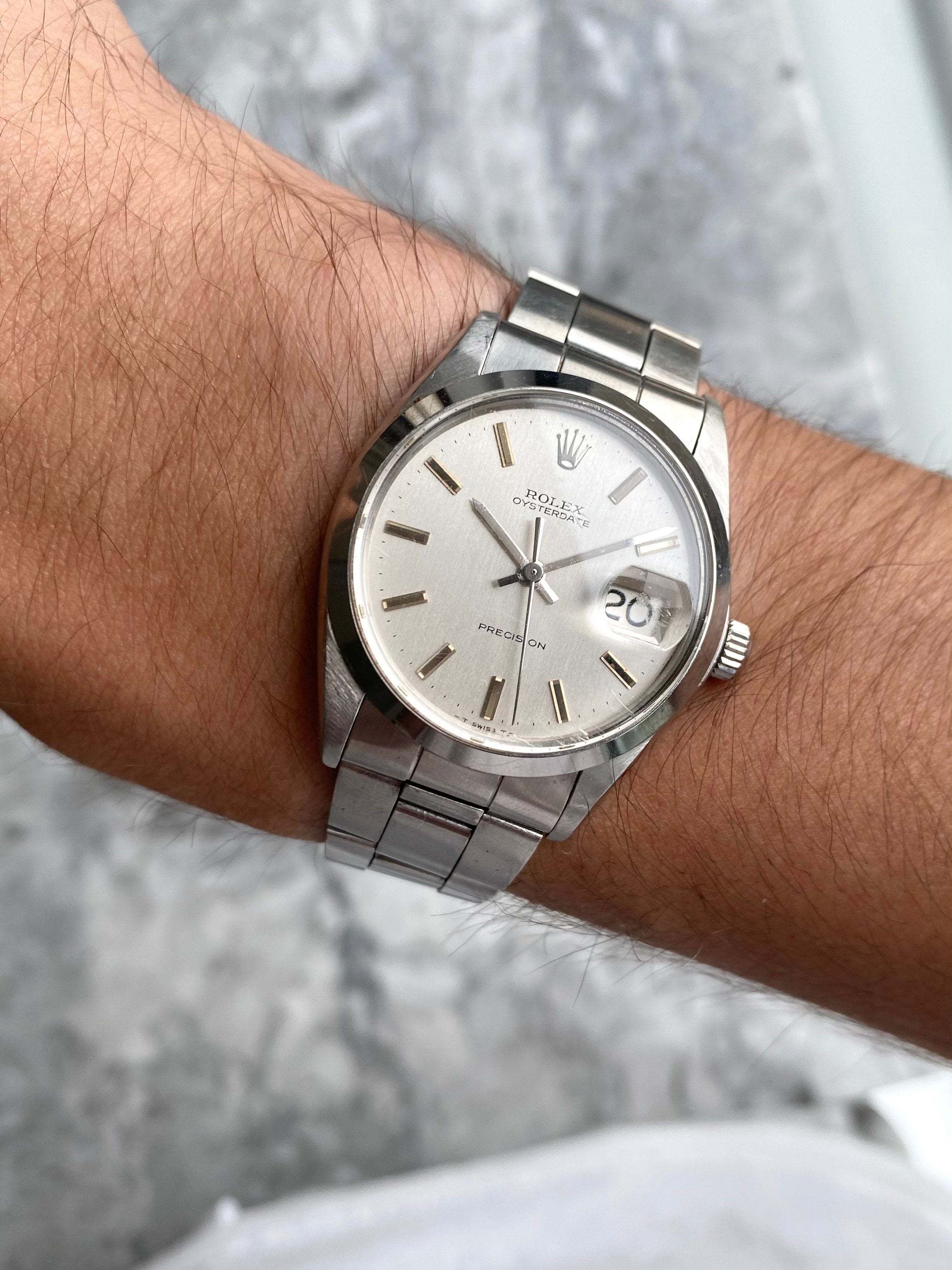 Rolex Precision Oystedate - Silver Vertical Stripe.