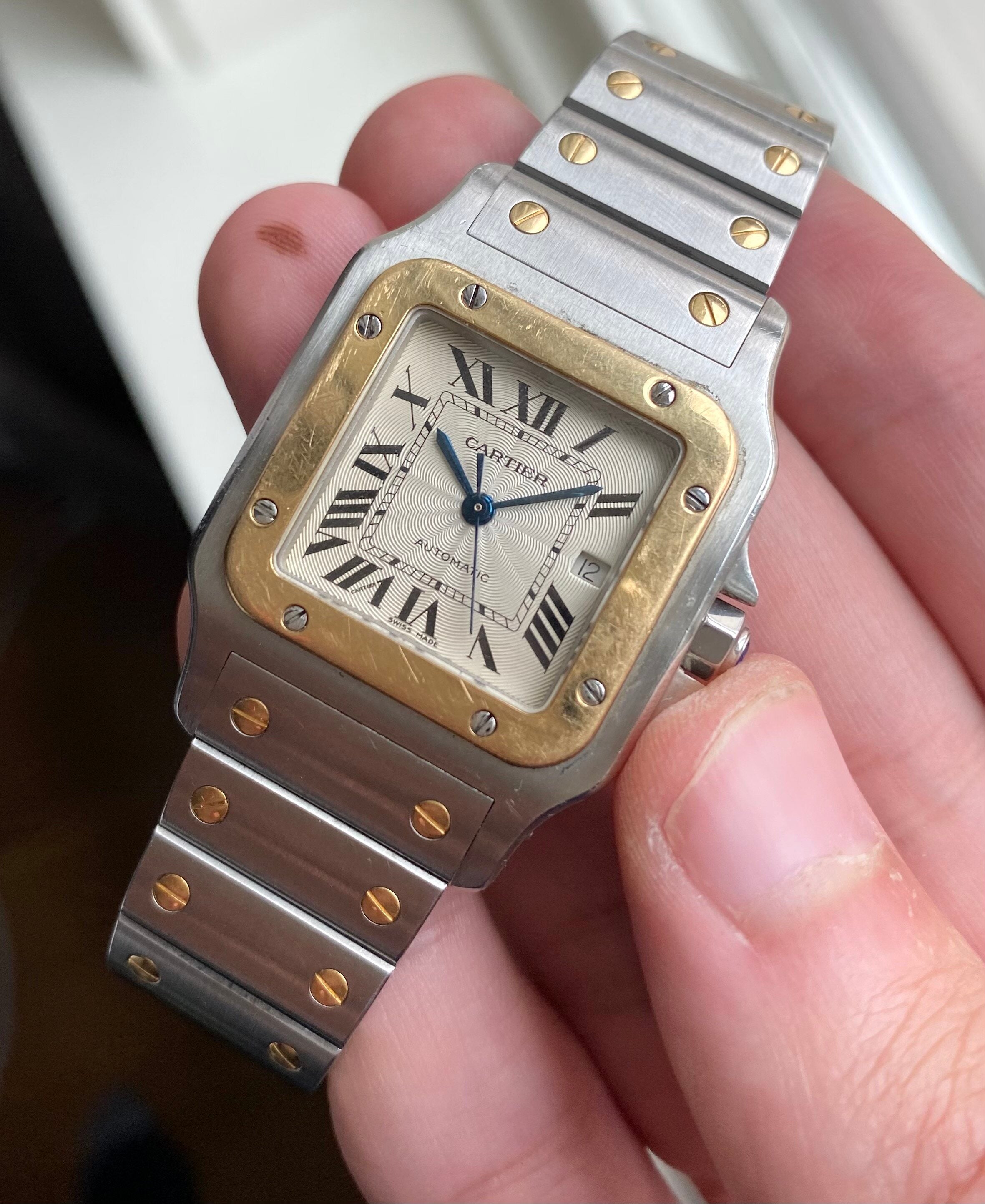 Cartier Santos Galbée — Guilloché Dial