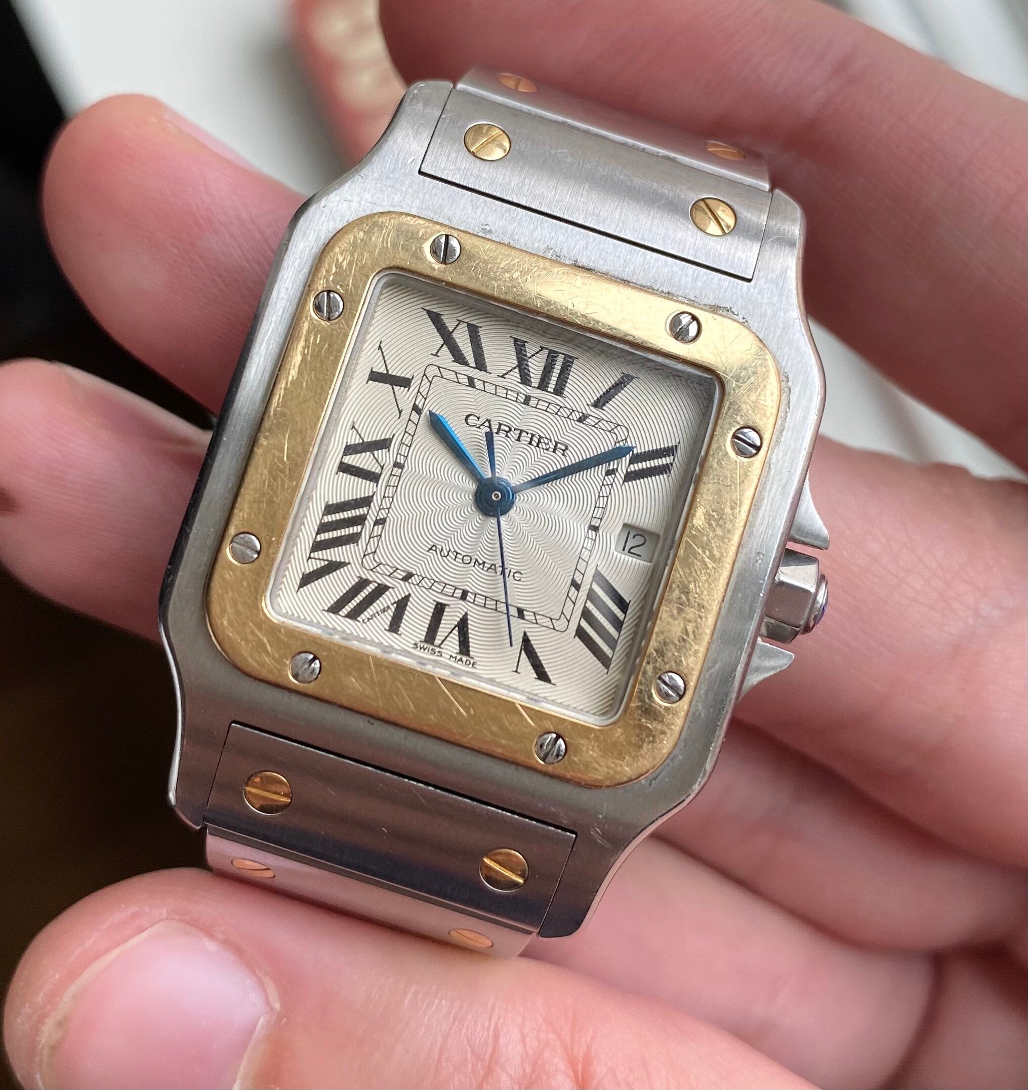 Cartier Santos Galbée — Guilloché Dial