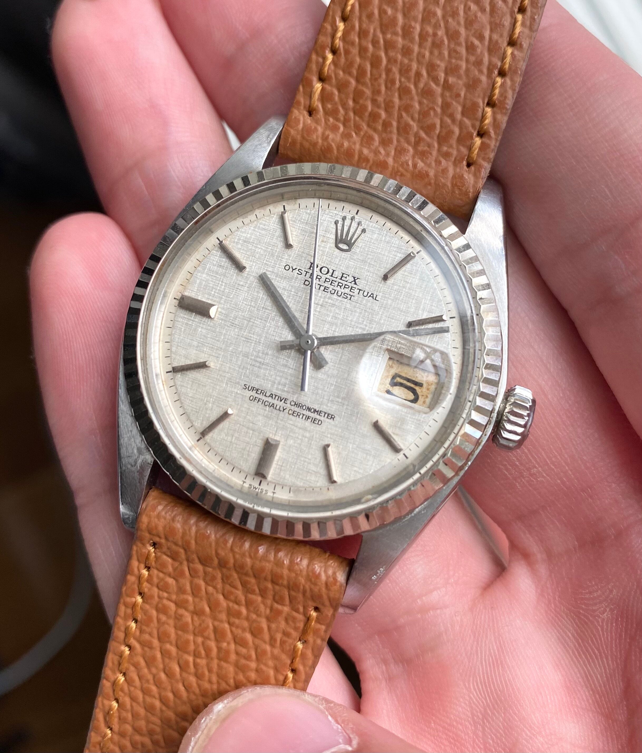 Rolex Datejust ref. 1601 — Silver Linen Dial