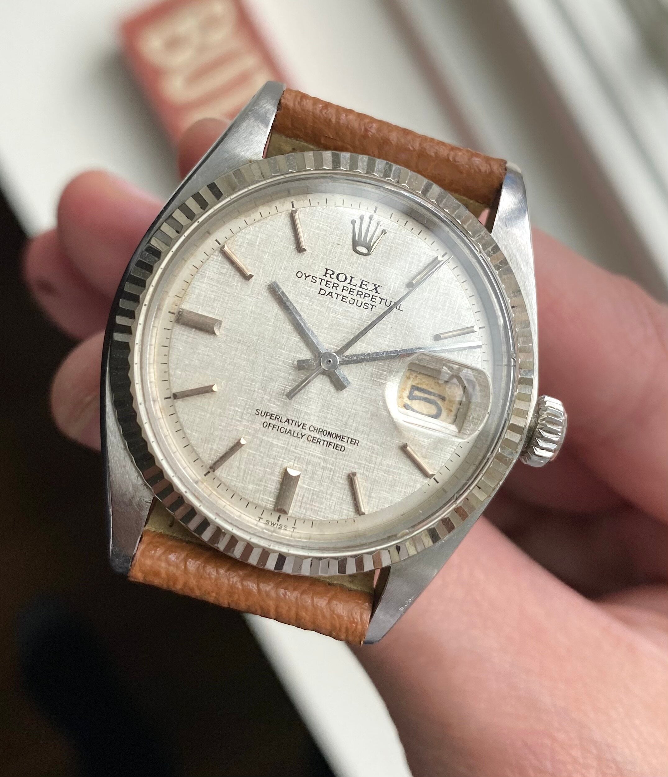 Rolex Datejust ref. 1601 — Silver Linen Dial