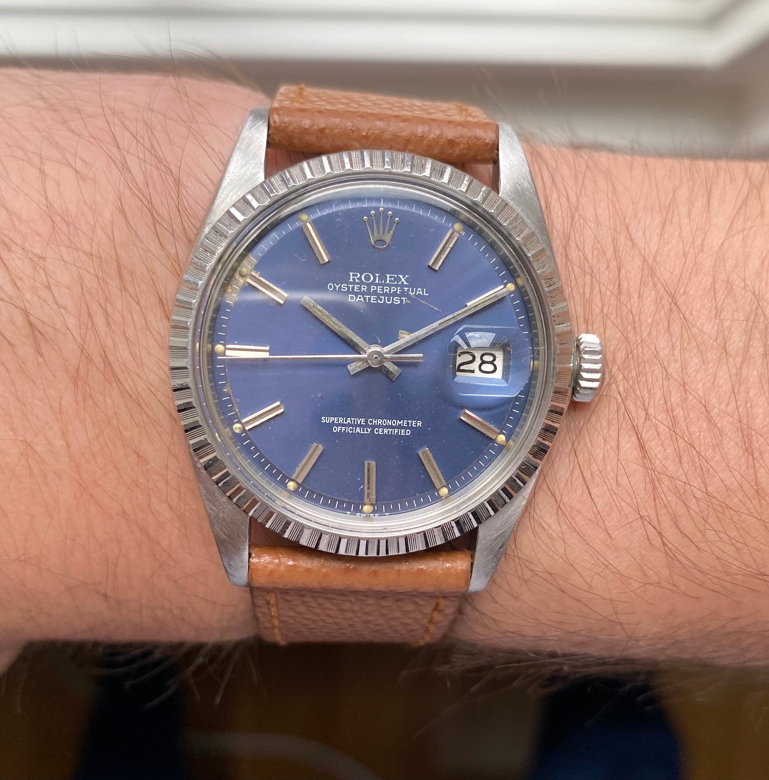 Rolex Datejust ref. 1603 — Blue Dial