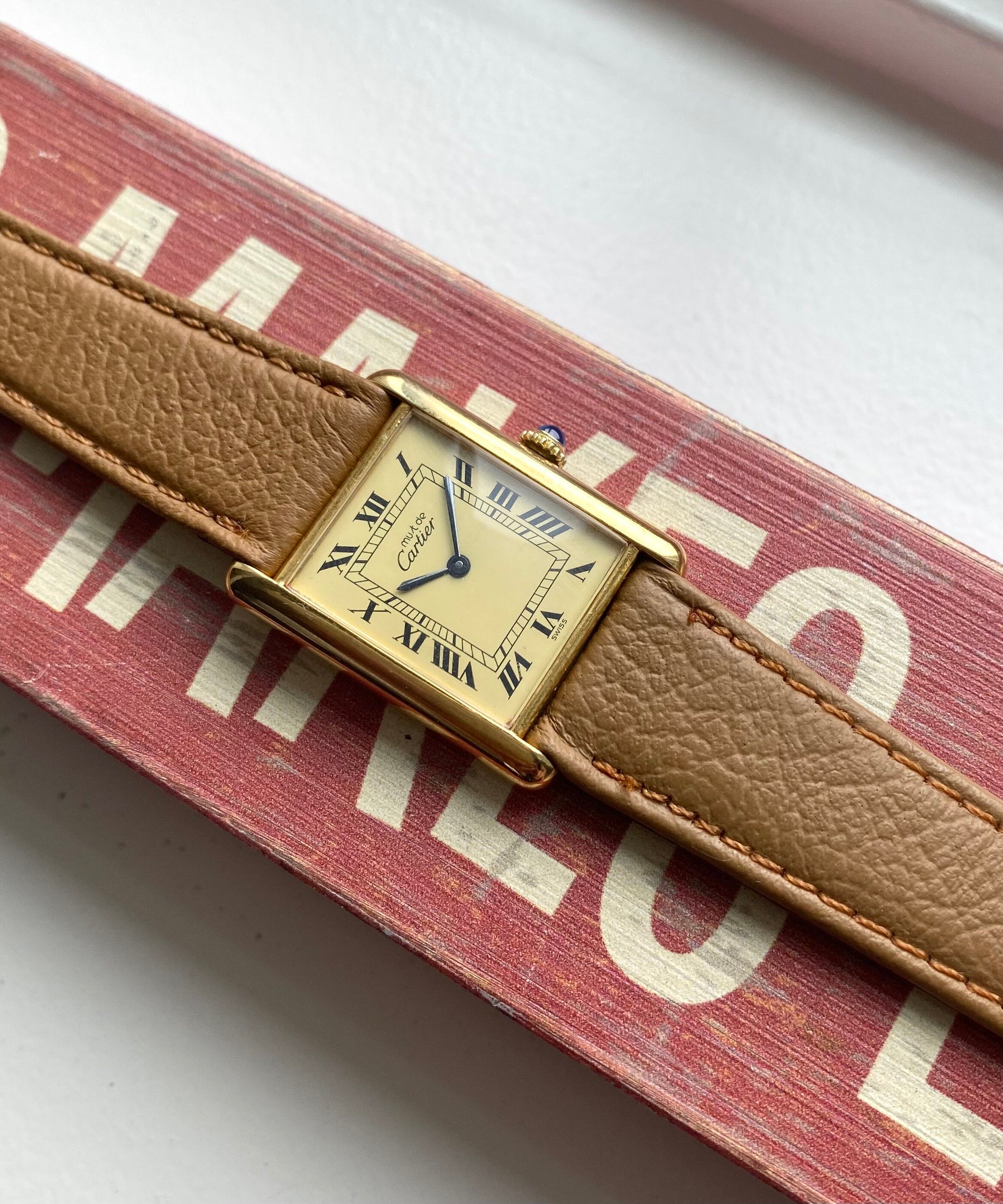 Cartier Tank — Lemon Roman Numerals