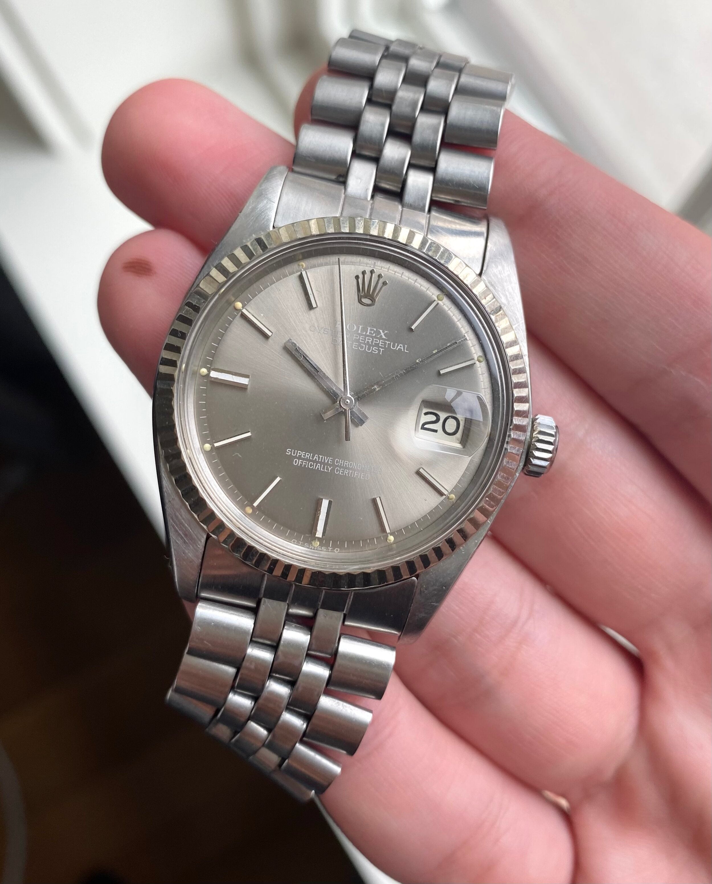 Rolex Datejust ref. 1601 — Taupe Grey "Sigma" Dial