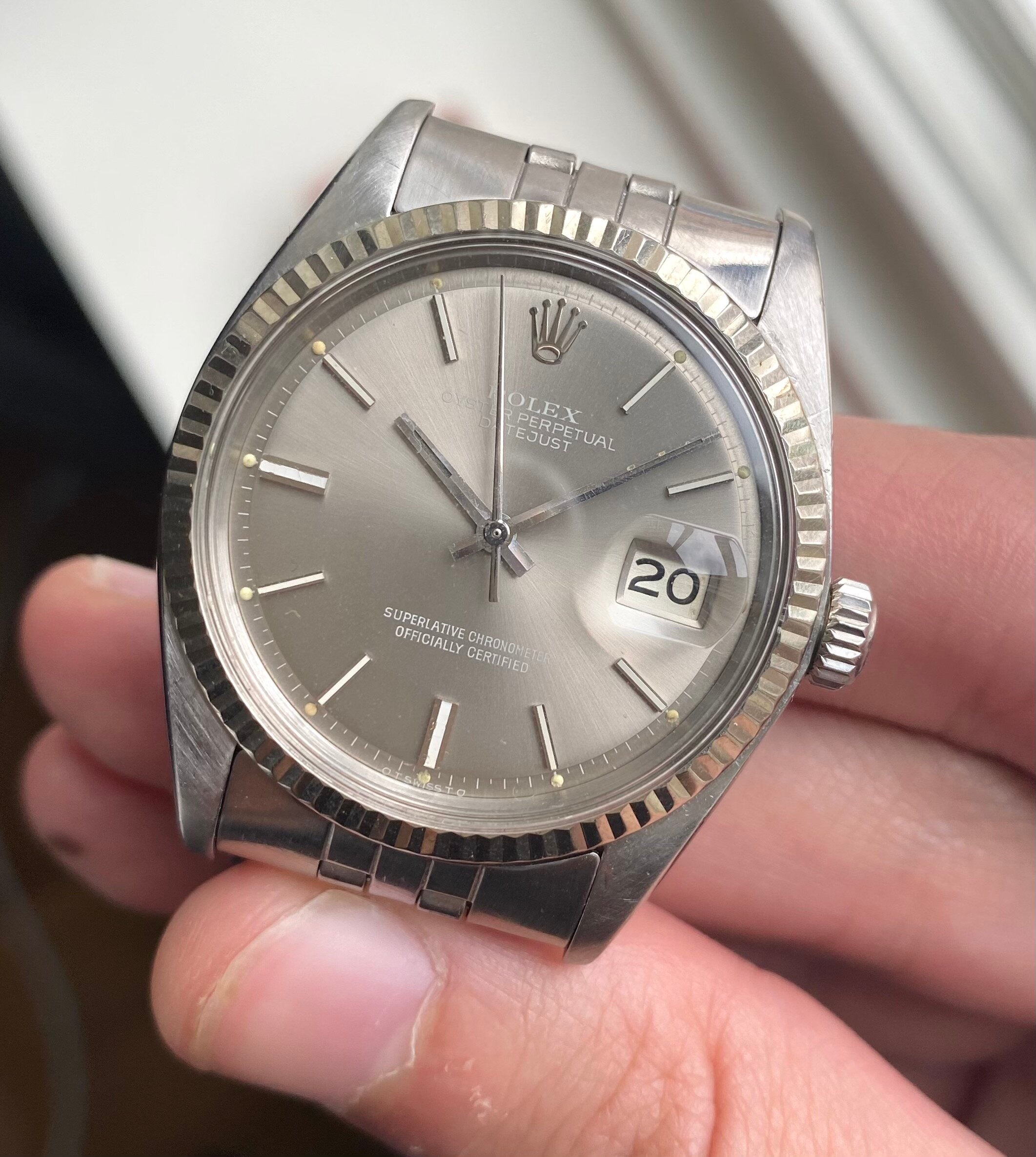 Rolex Datejust ref. 1601 — Taupe Grey "Sigma" Dial