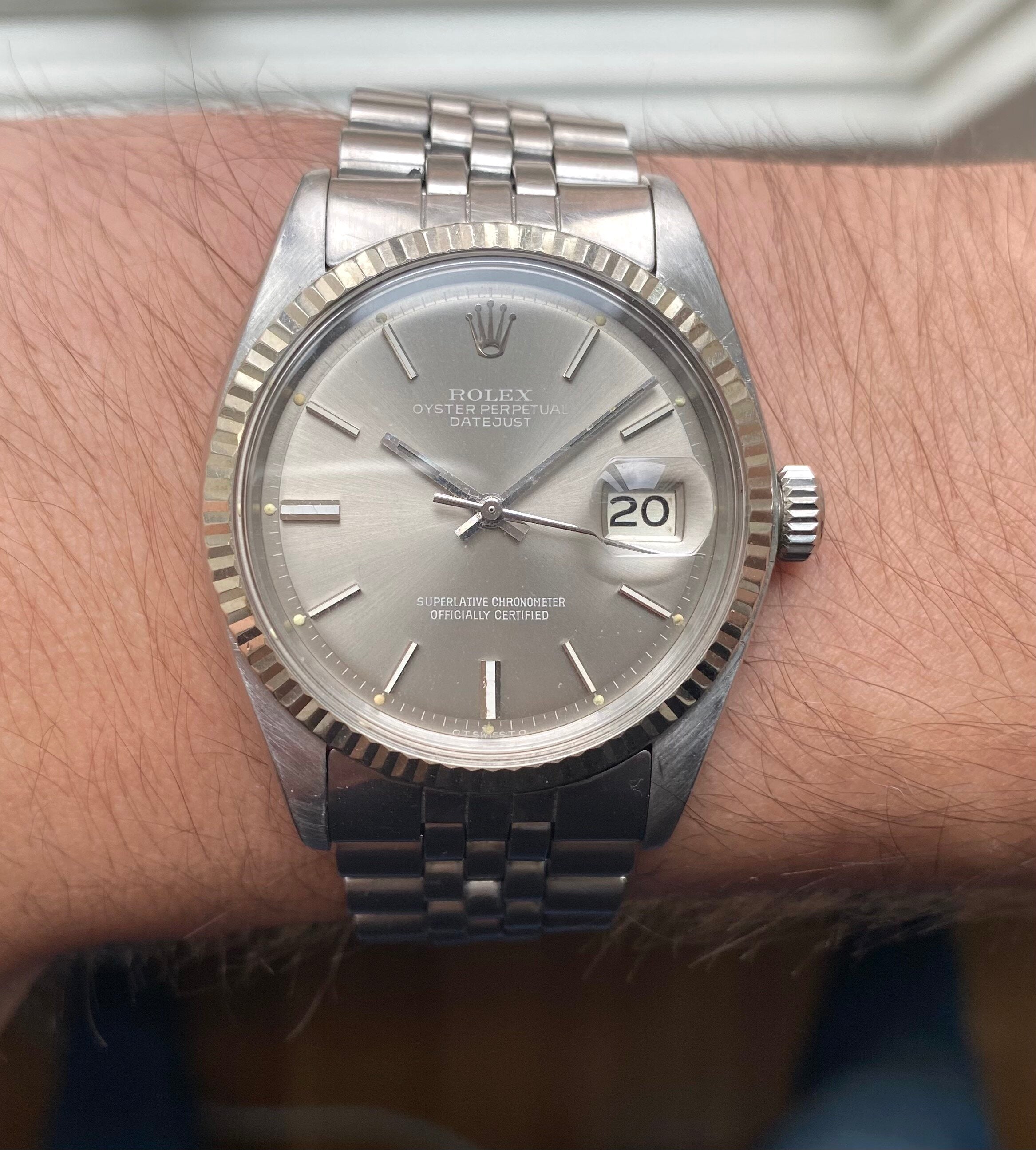 Rolex Datejust ref. 1601 — Taupe Grey "Sigma" Dial