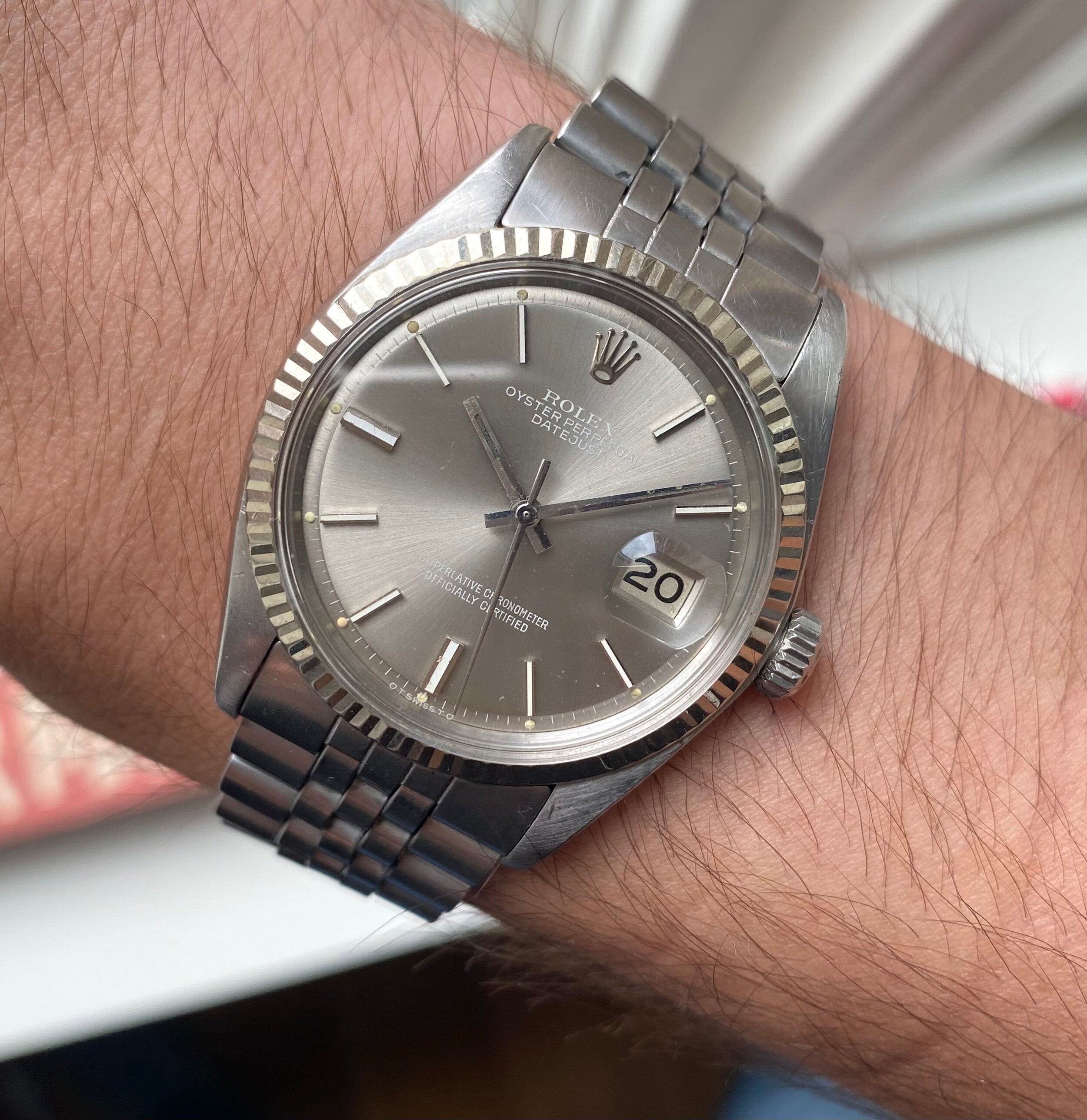 Rolex Datejust ref. 1601 — Taupe Grey "Sigma" Dial