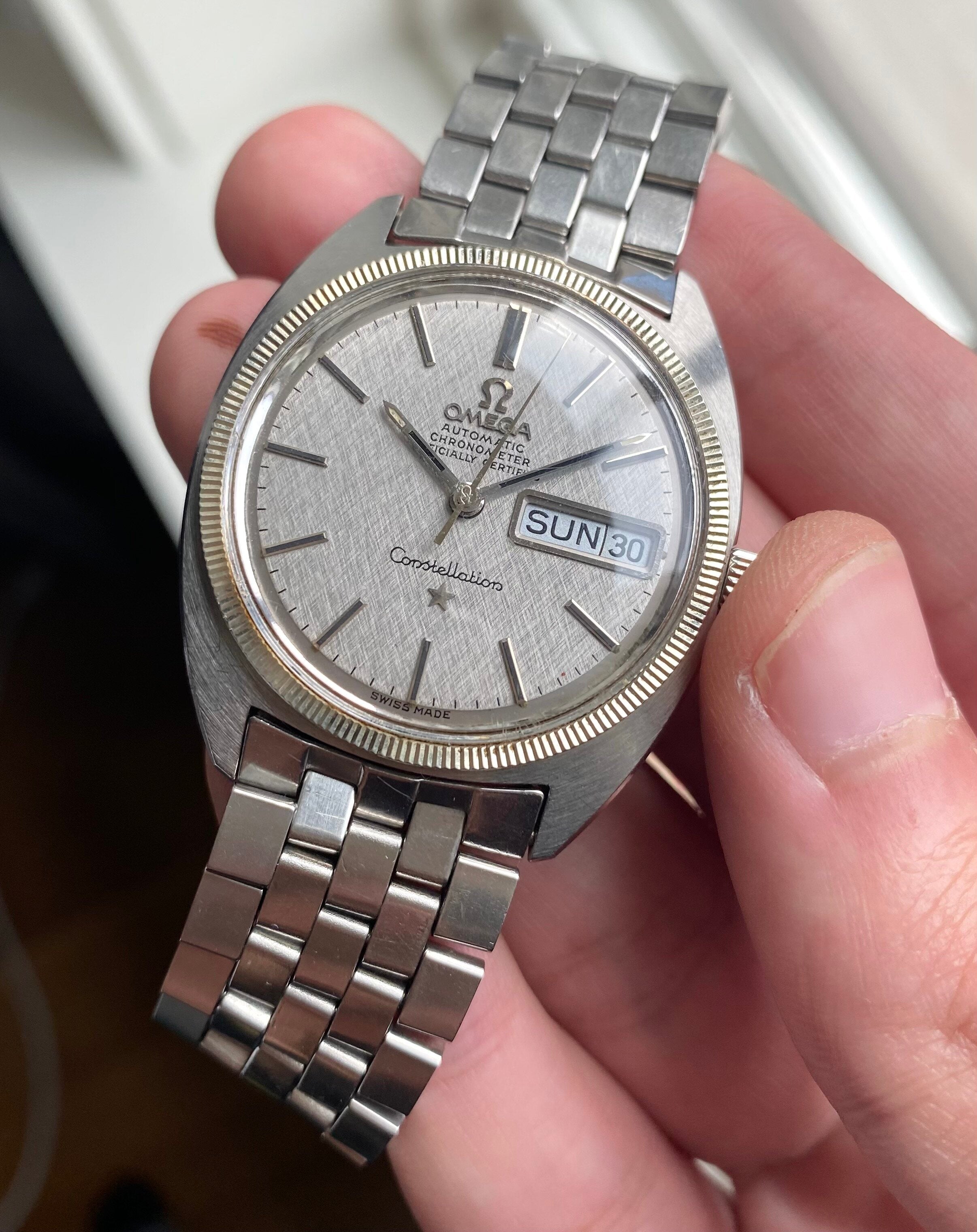 Omega Constellation Day-date — Linen Dial