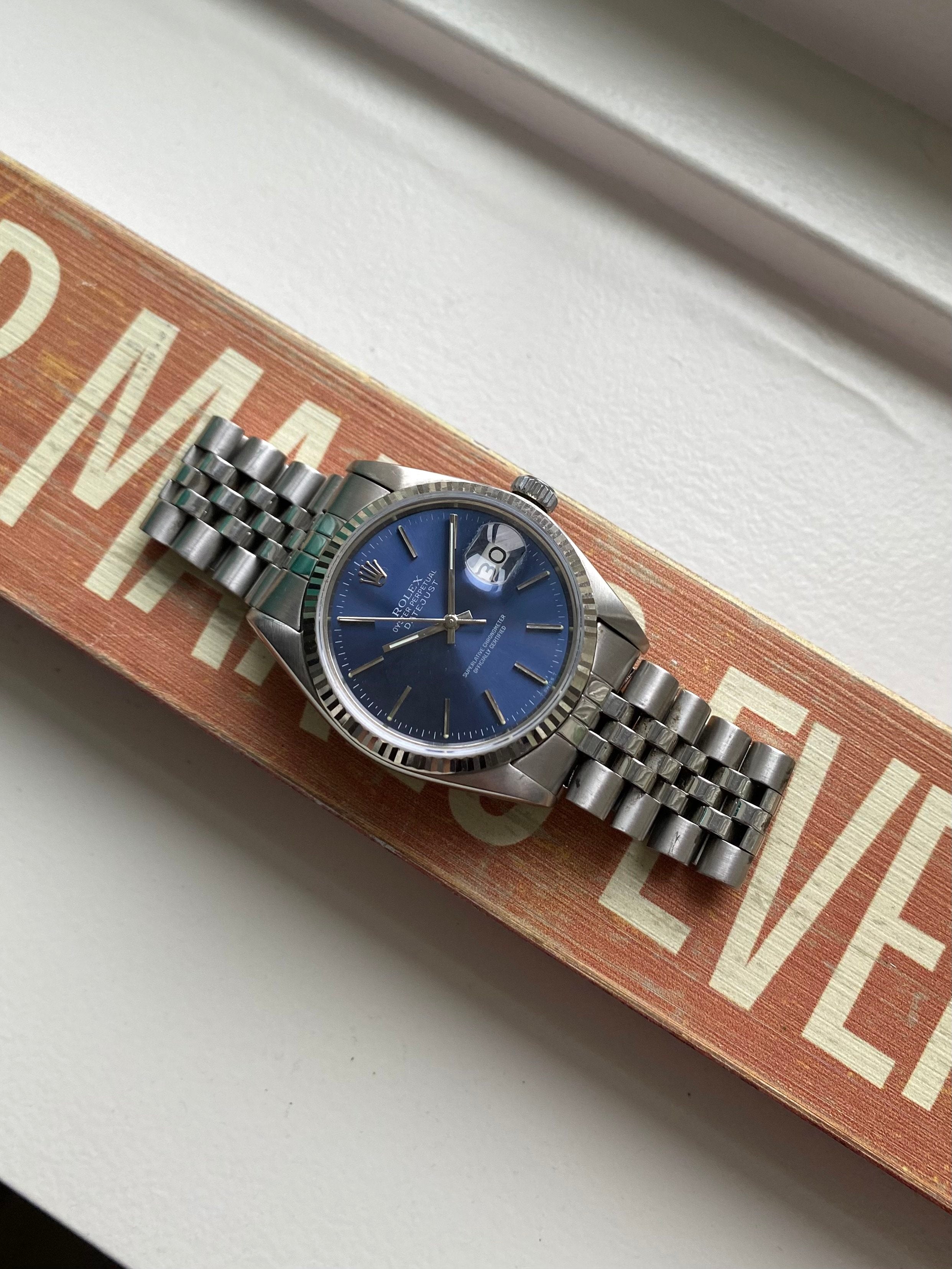 Rolex Datejust 16014 - Sunburst Blue