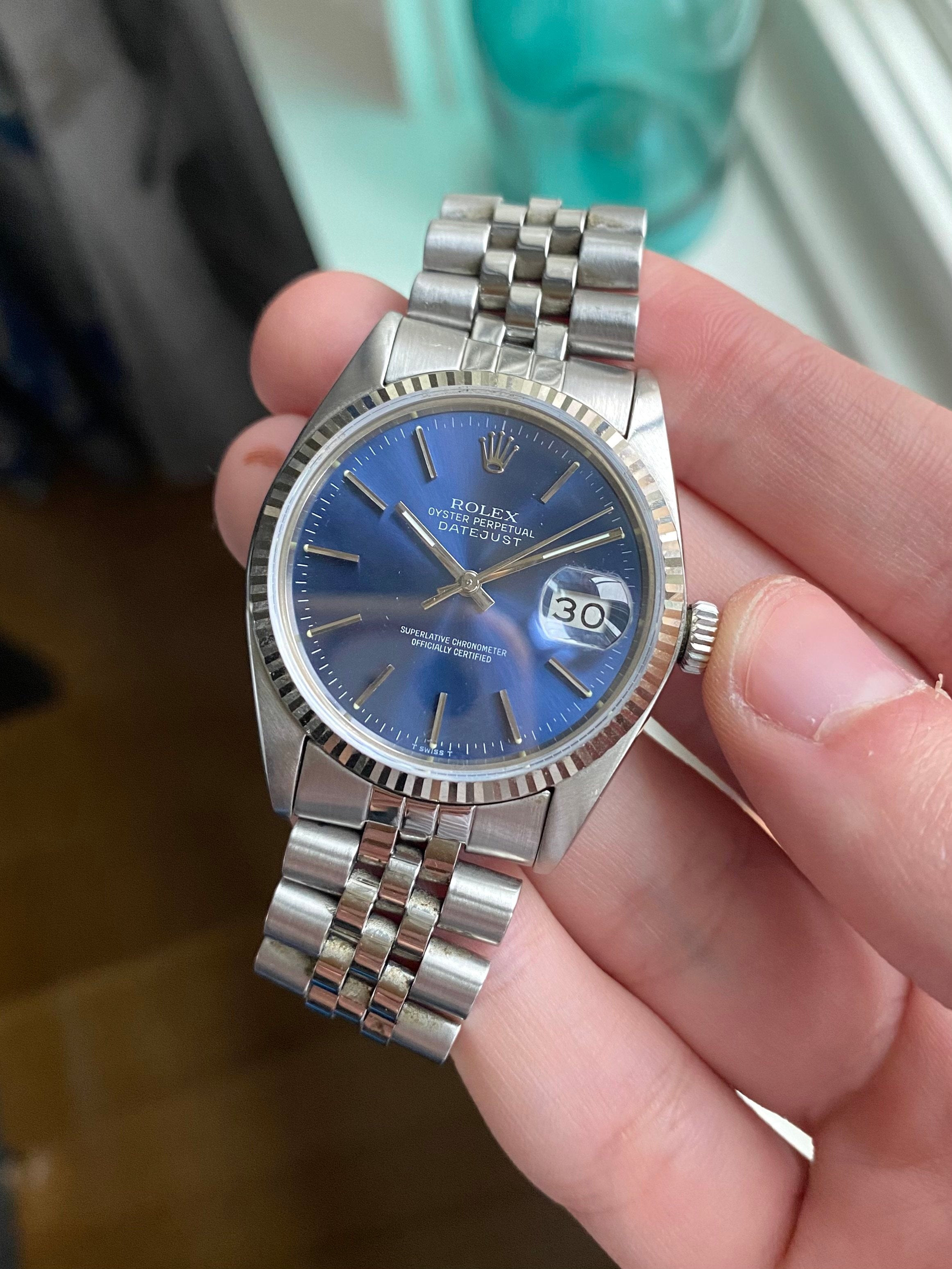 Rolex Datejust 16014 - Sunburst Blue