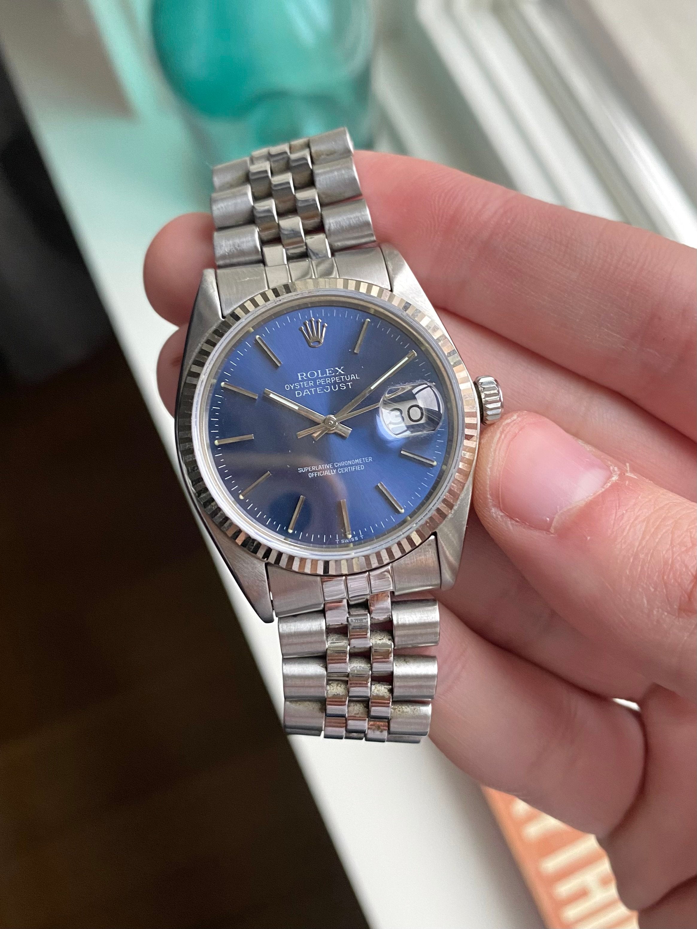 Rolex Datejust 16014 - Sunburst Blue