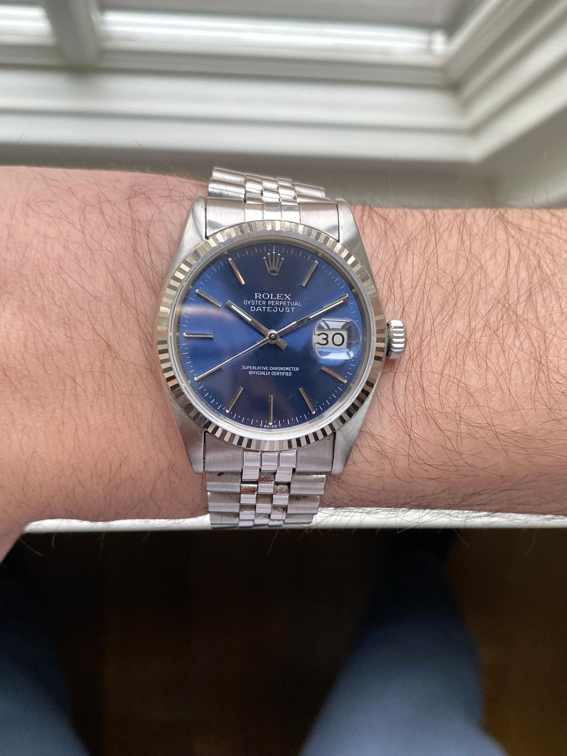 Rolex Datejust 16014 - Sunburst Blue