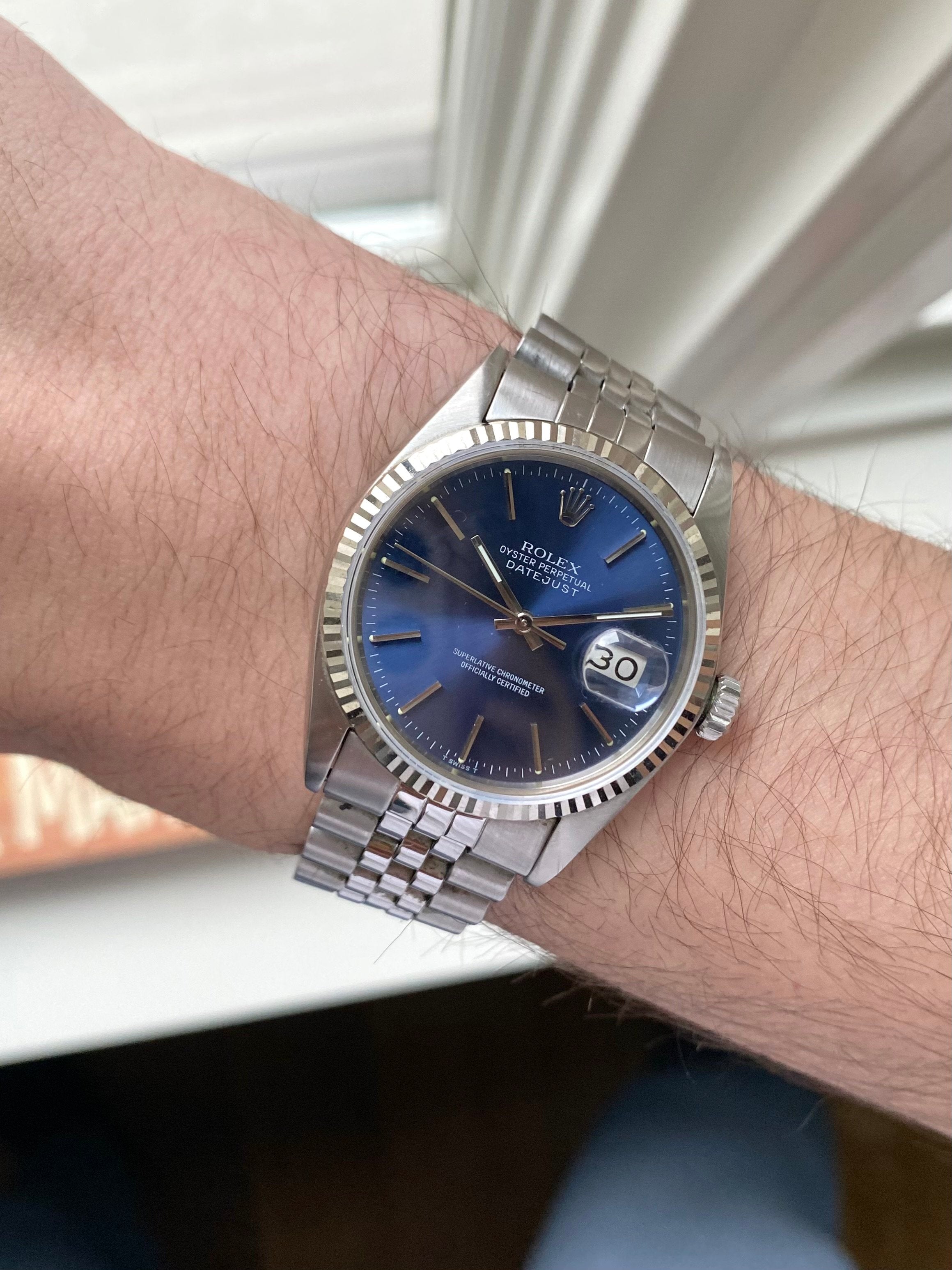 Rolex Datejust 16014 - Sunburst Blue