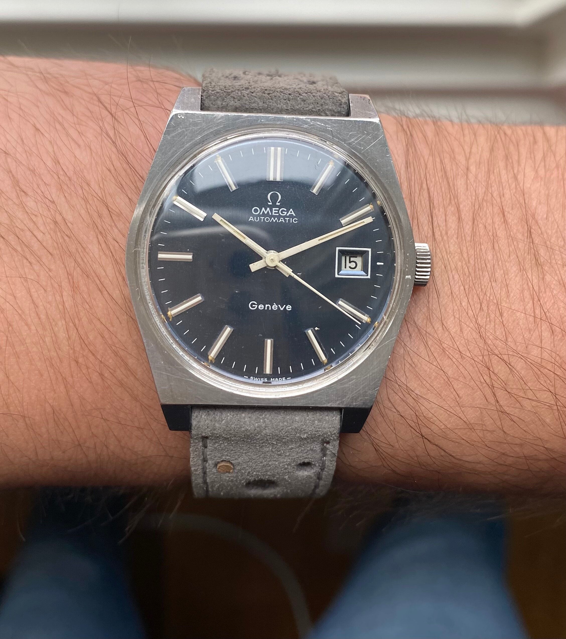 Omega Geneve — Blue Vertical Stripe