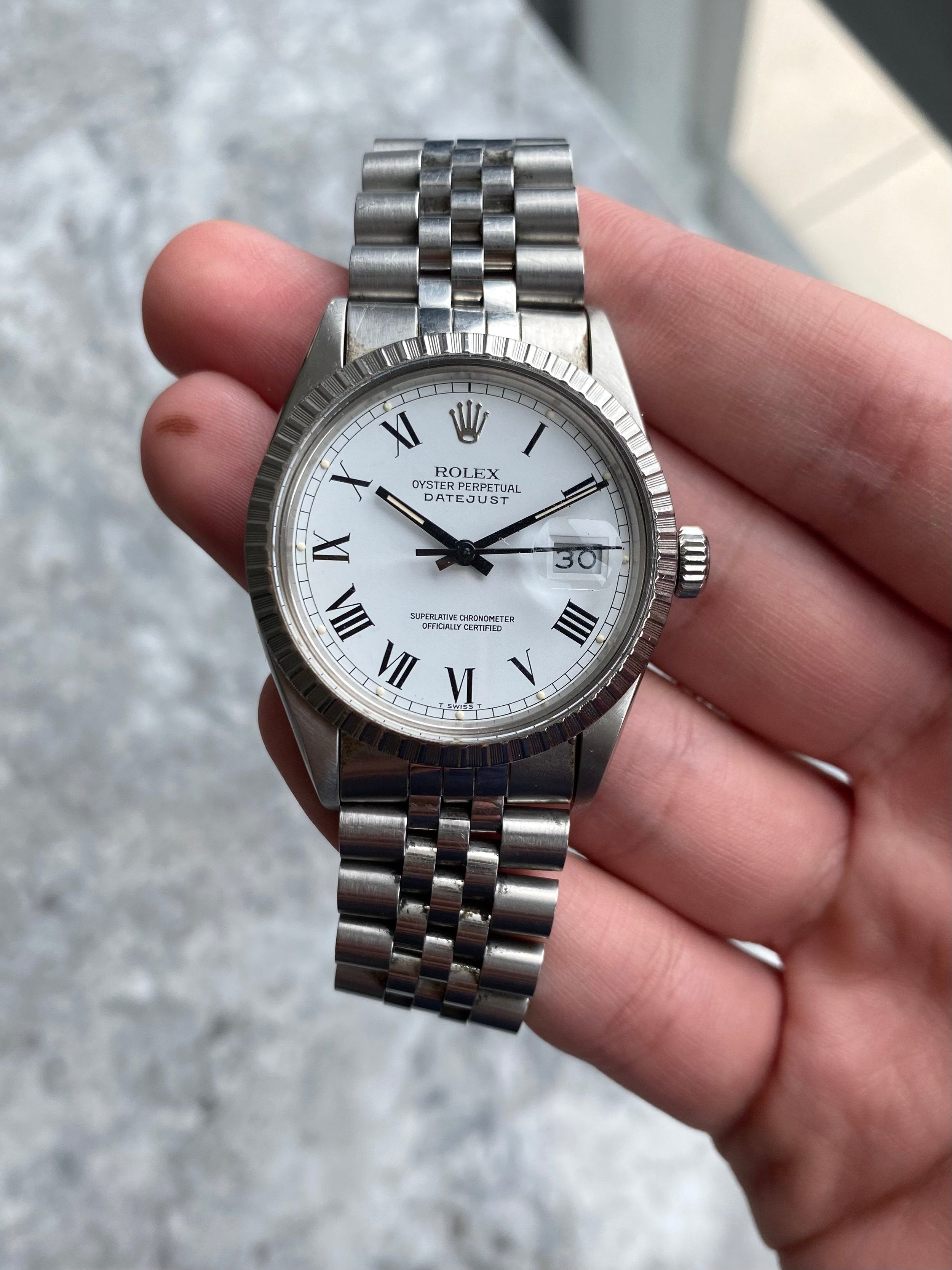 Rolex Datejust 16030 - White Buckley.