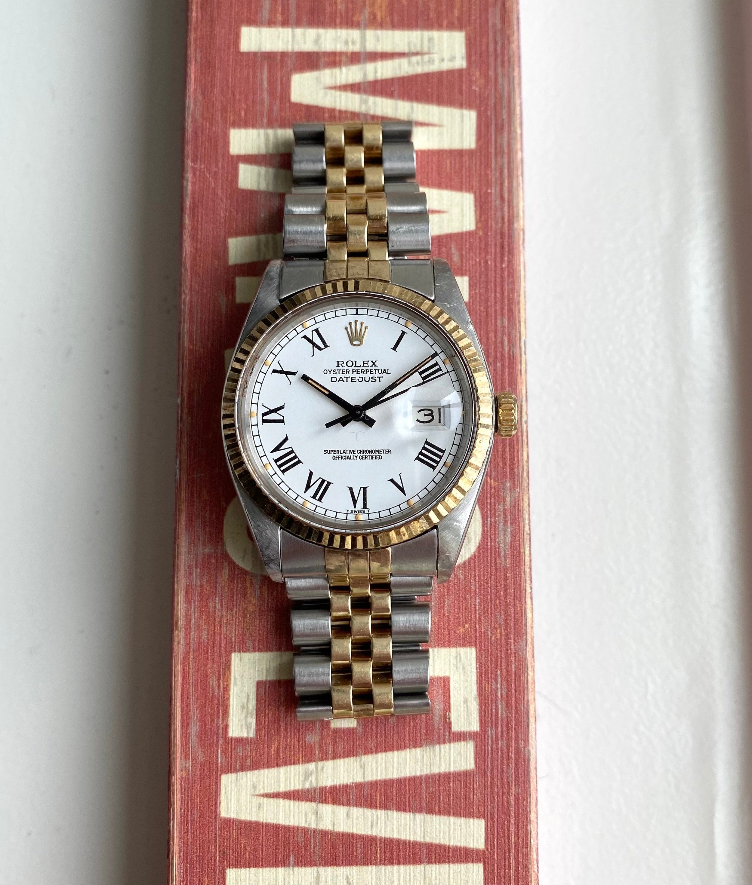 Rolex Datejust 16013 — Two Tone Buckley Dial