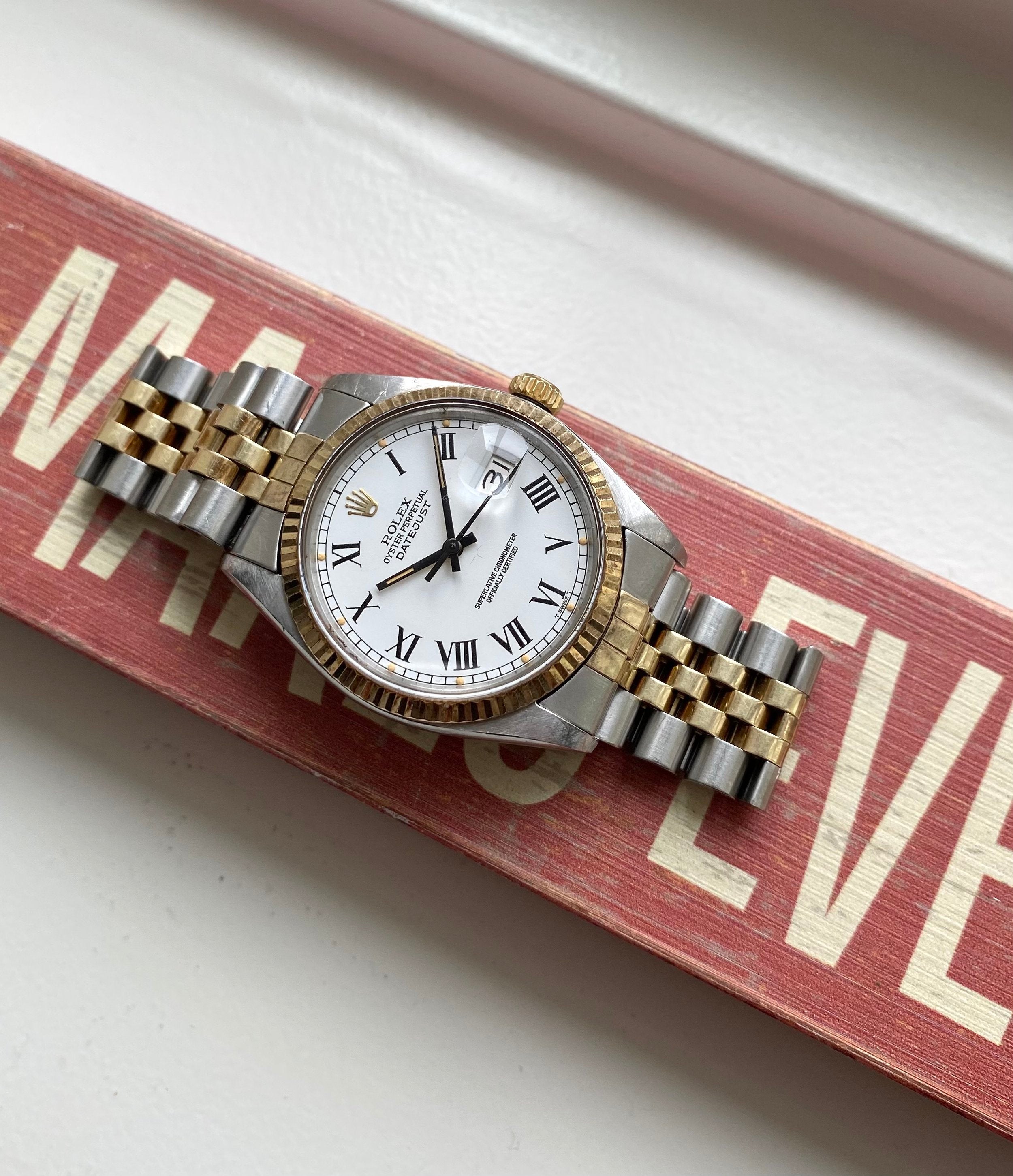 Rolex Datejust 16013 — Two Tone Buckley Dial