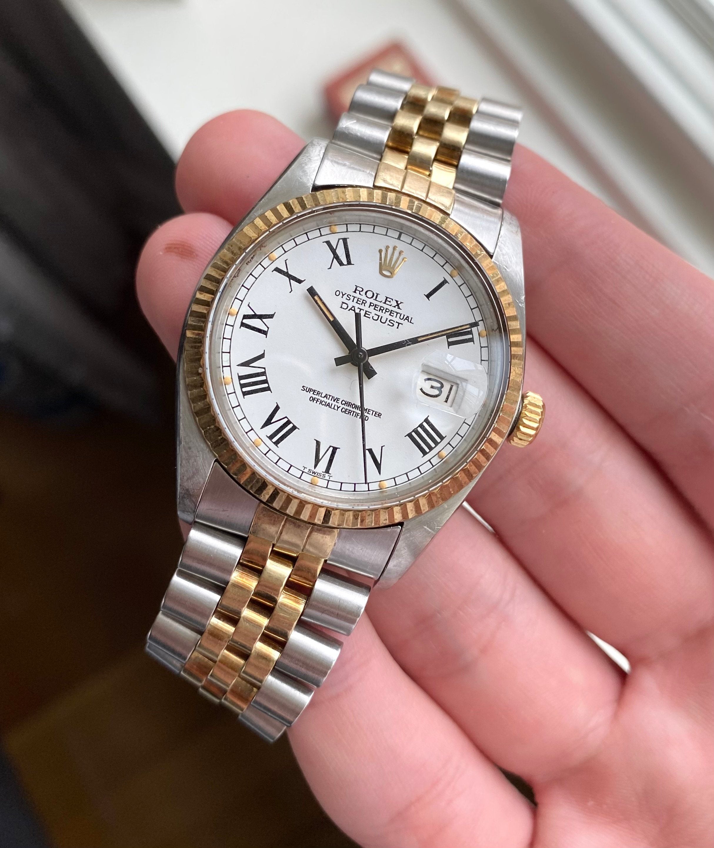 Rolex Datejust 16013 — Two Tone Buckley Dial