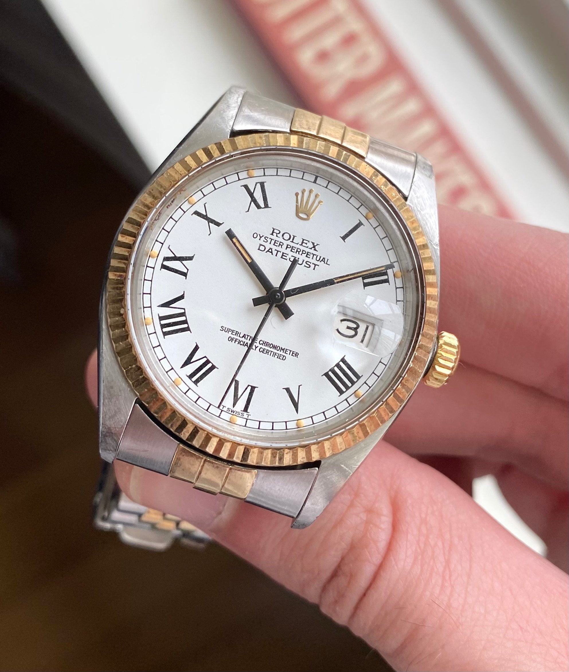 Rolex Datejust 16013 — Two Tone Buckley Dial