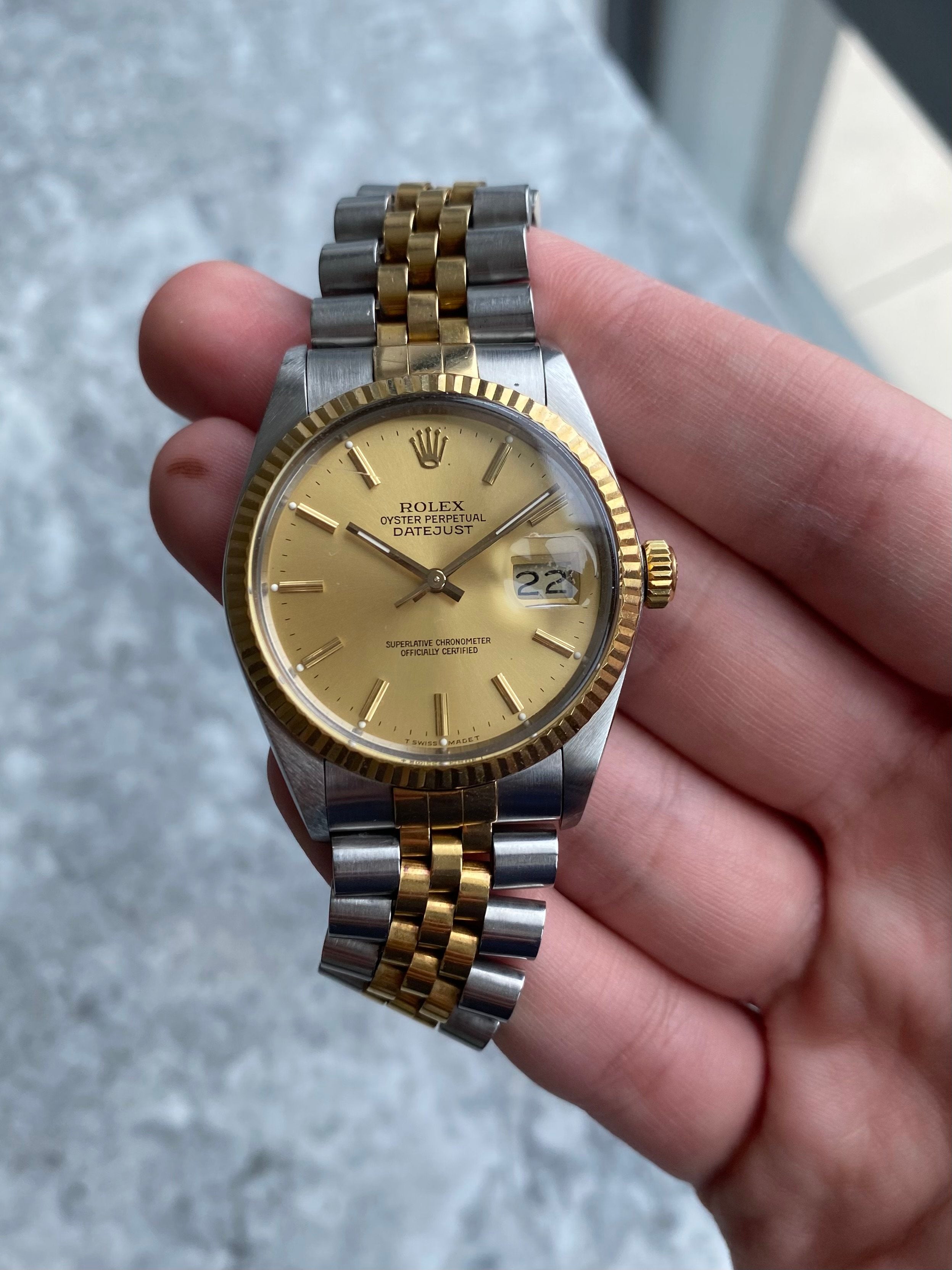 Rolex Datejust 16013 - Champagne Dial.