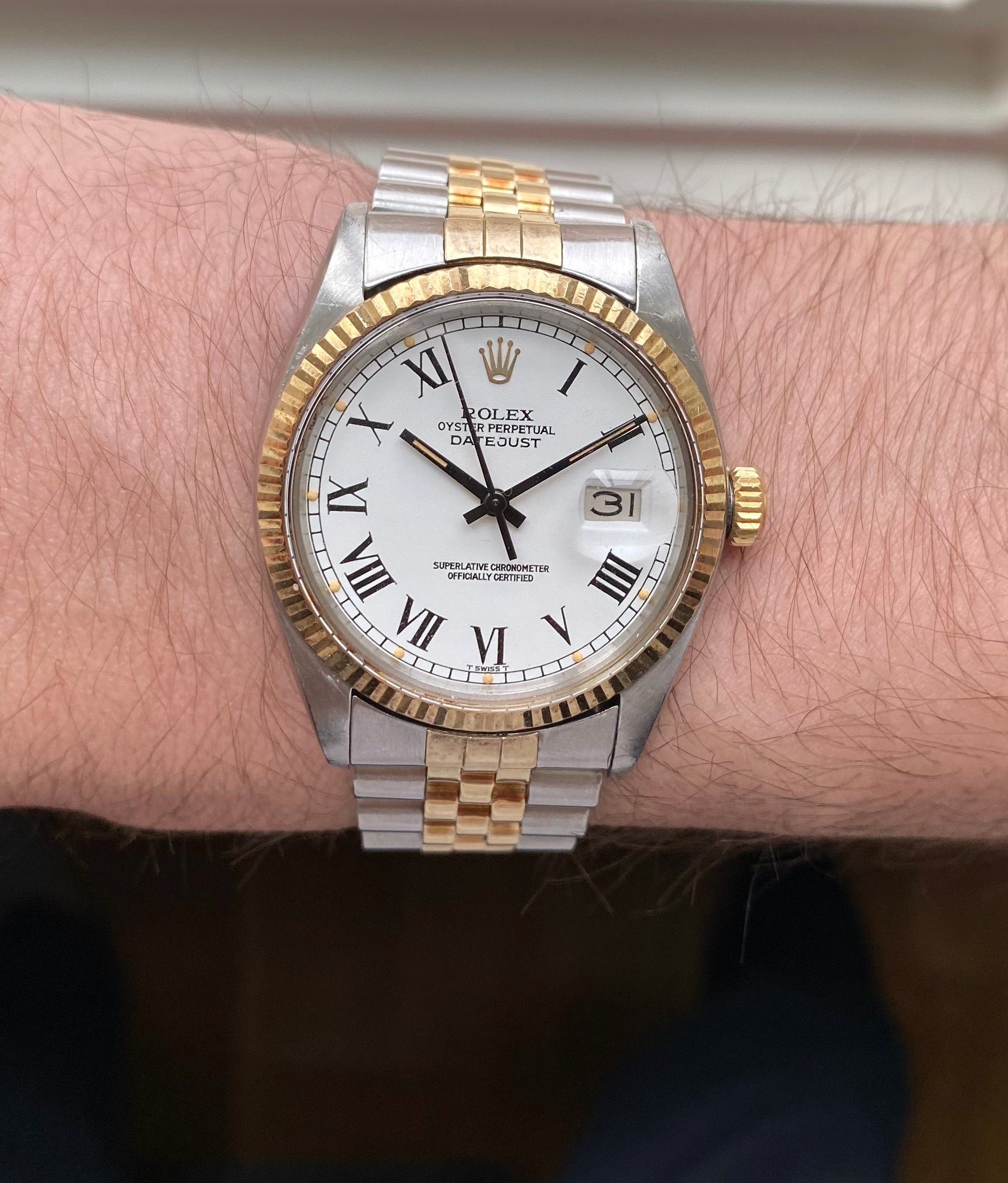 Rolex Datejust 16013 — Two Tone Buckley Dial