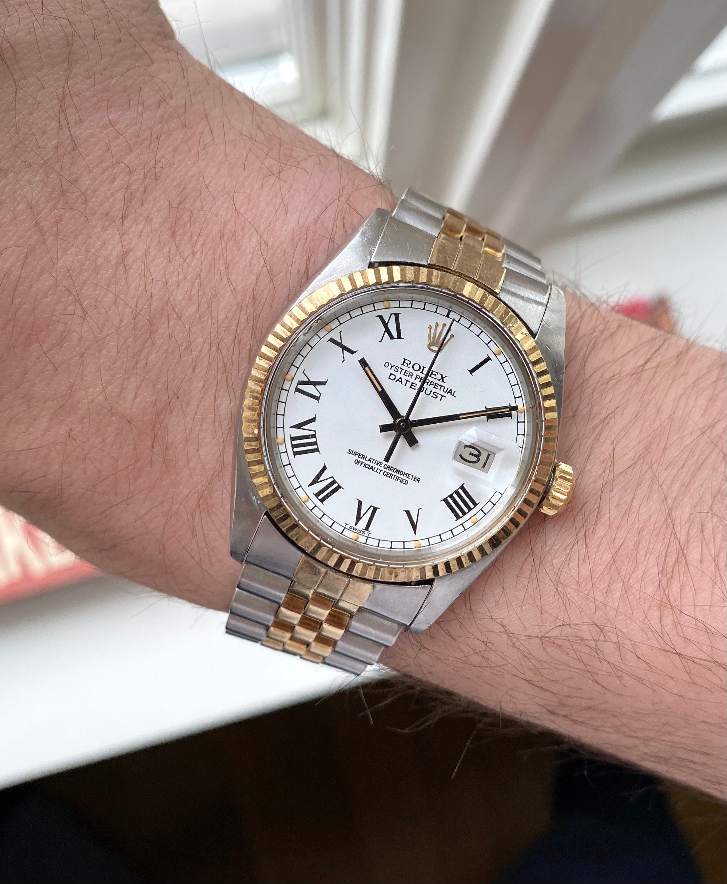 Rolex Datejust 16013 — Two Tone Buckley Dial