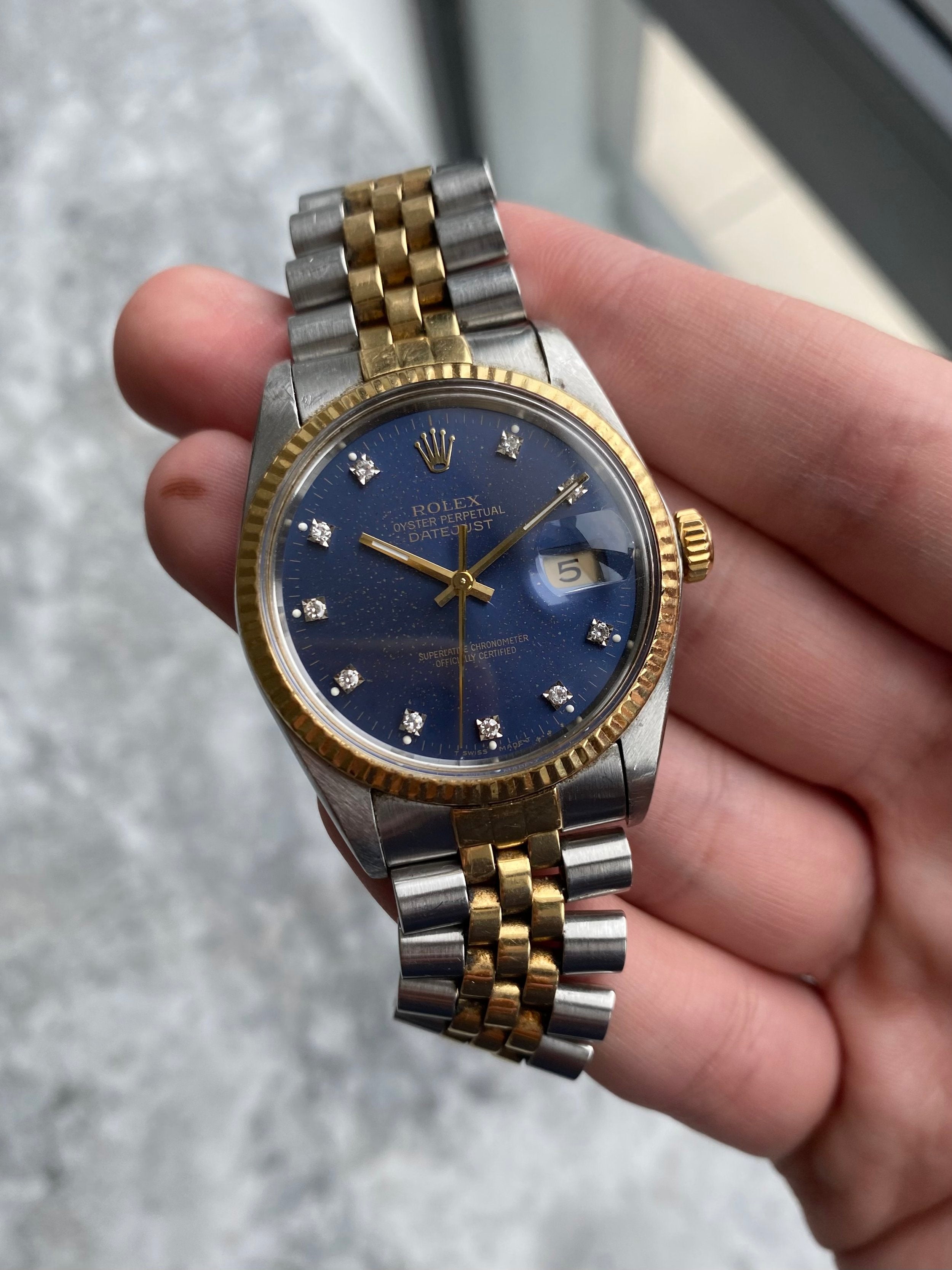 Rolex Datejust 16013 - Purple Diamond Dial.