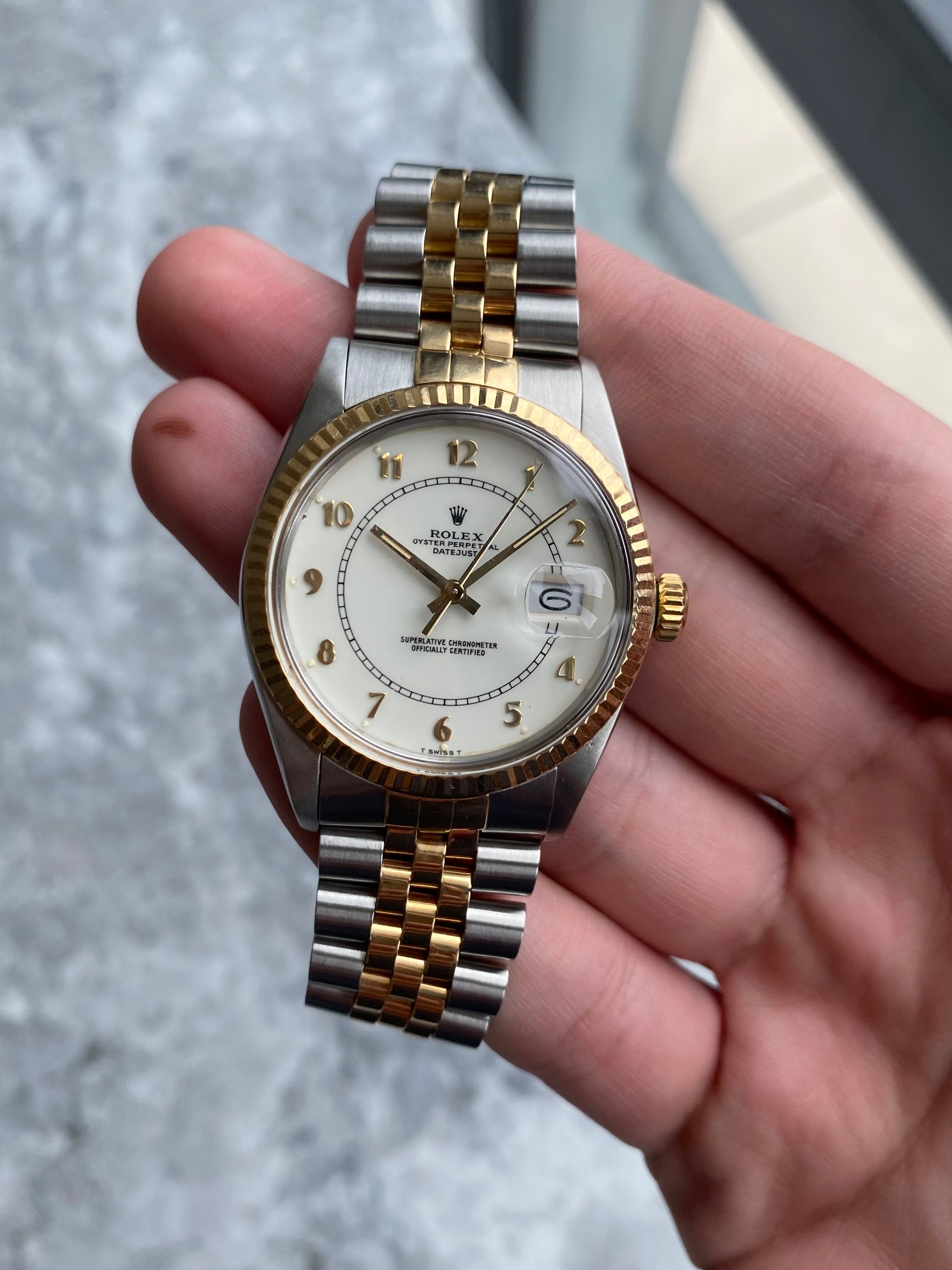 Rolex Datejust 16013 - White Boiler Gage.