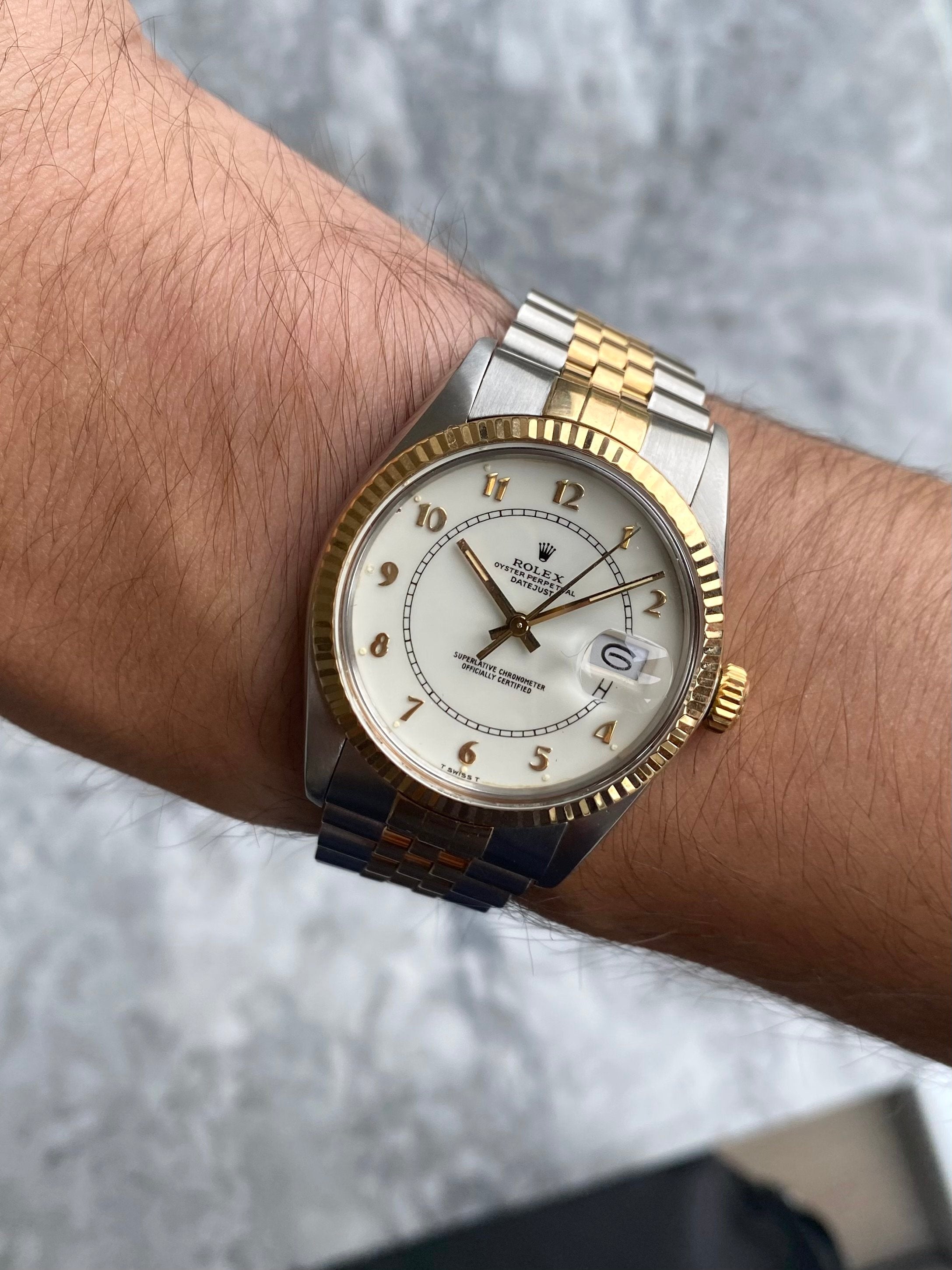 Rolex Datejust 16013 - White Boiler Gage.