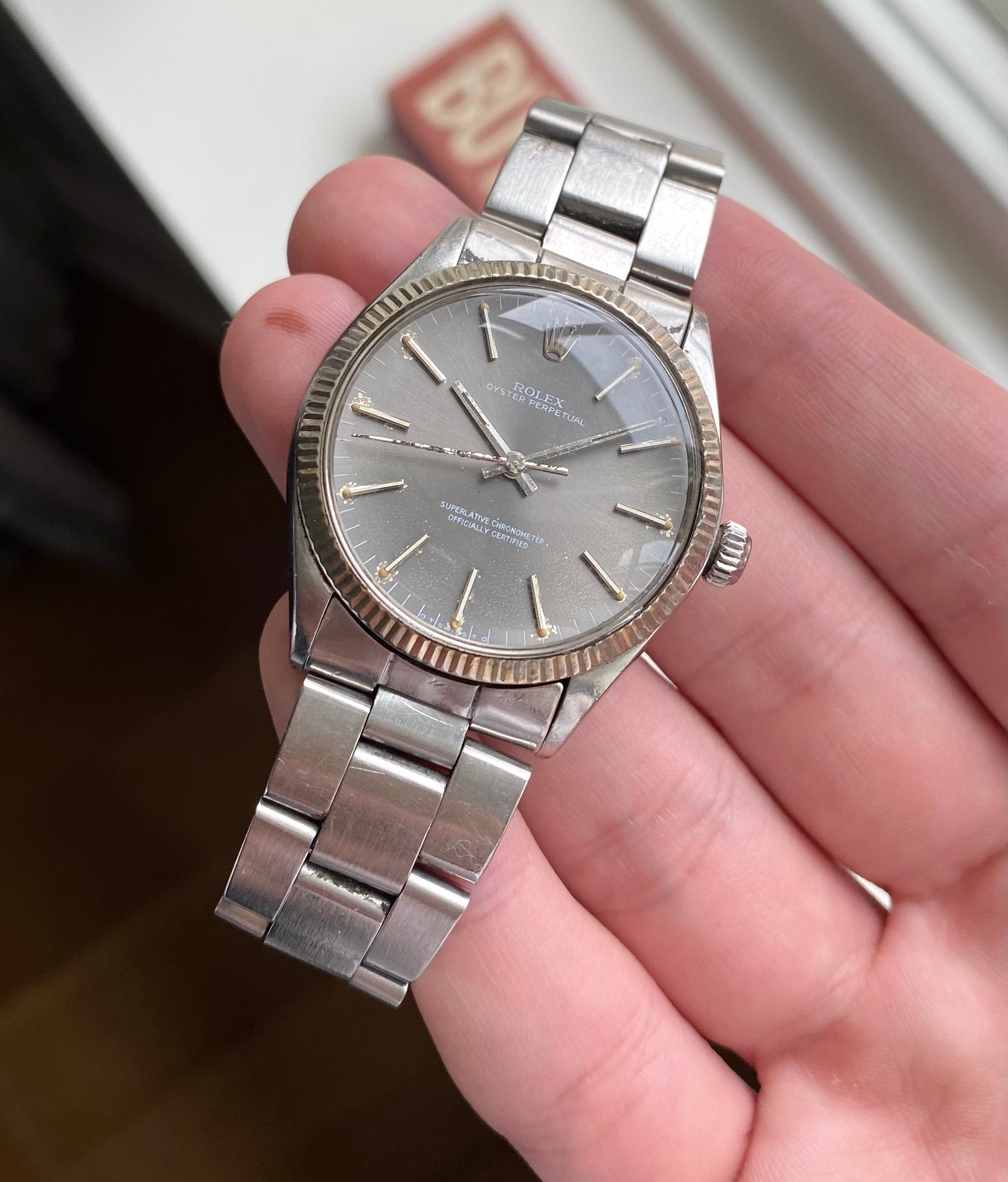 Rolex Oysterperpetual ref. 1002 — Grey Sigma Dial