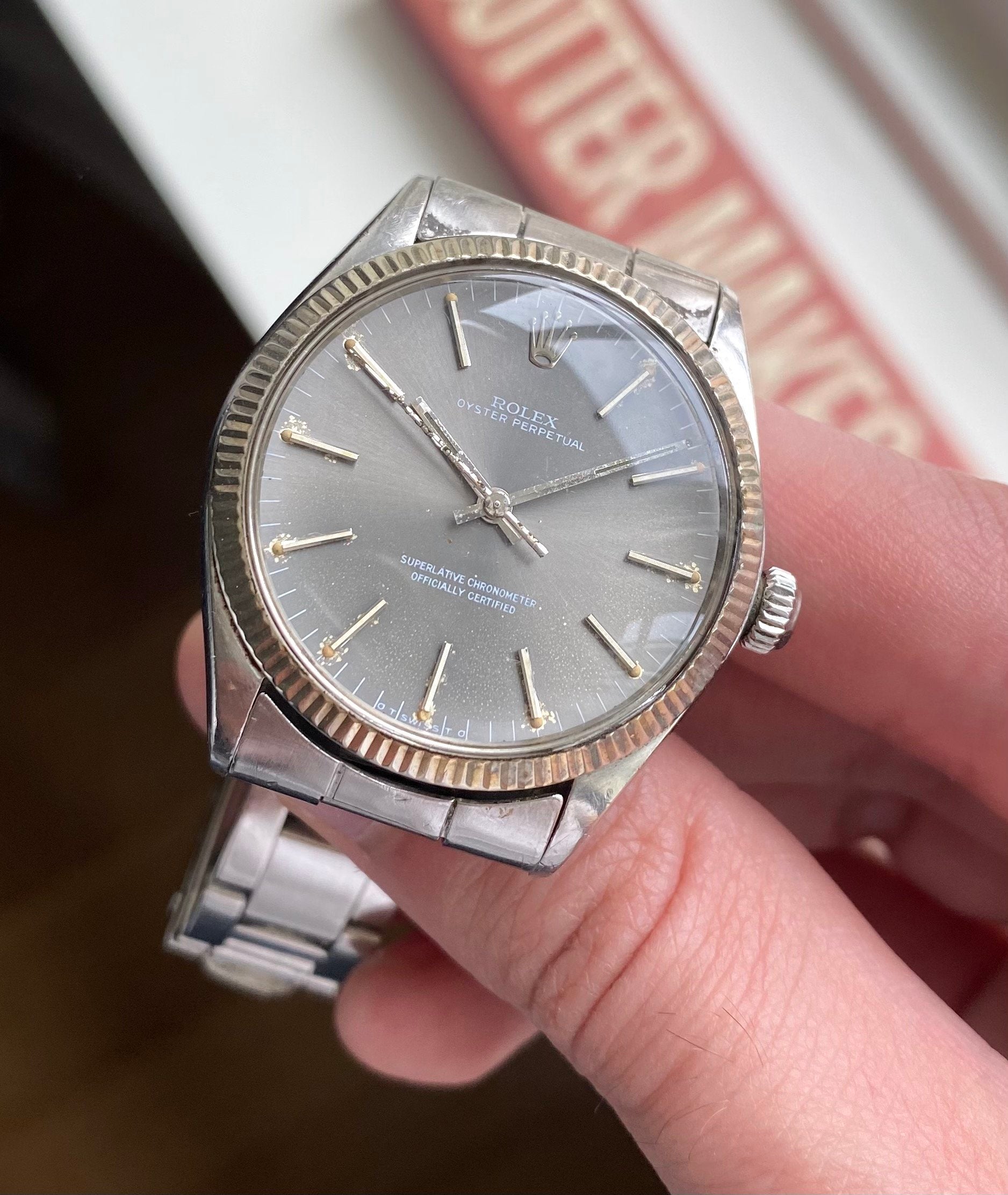 Rolex Oysterperpetual ref. 1002 — Grey Sigma Dial