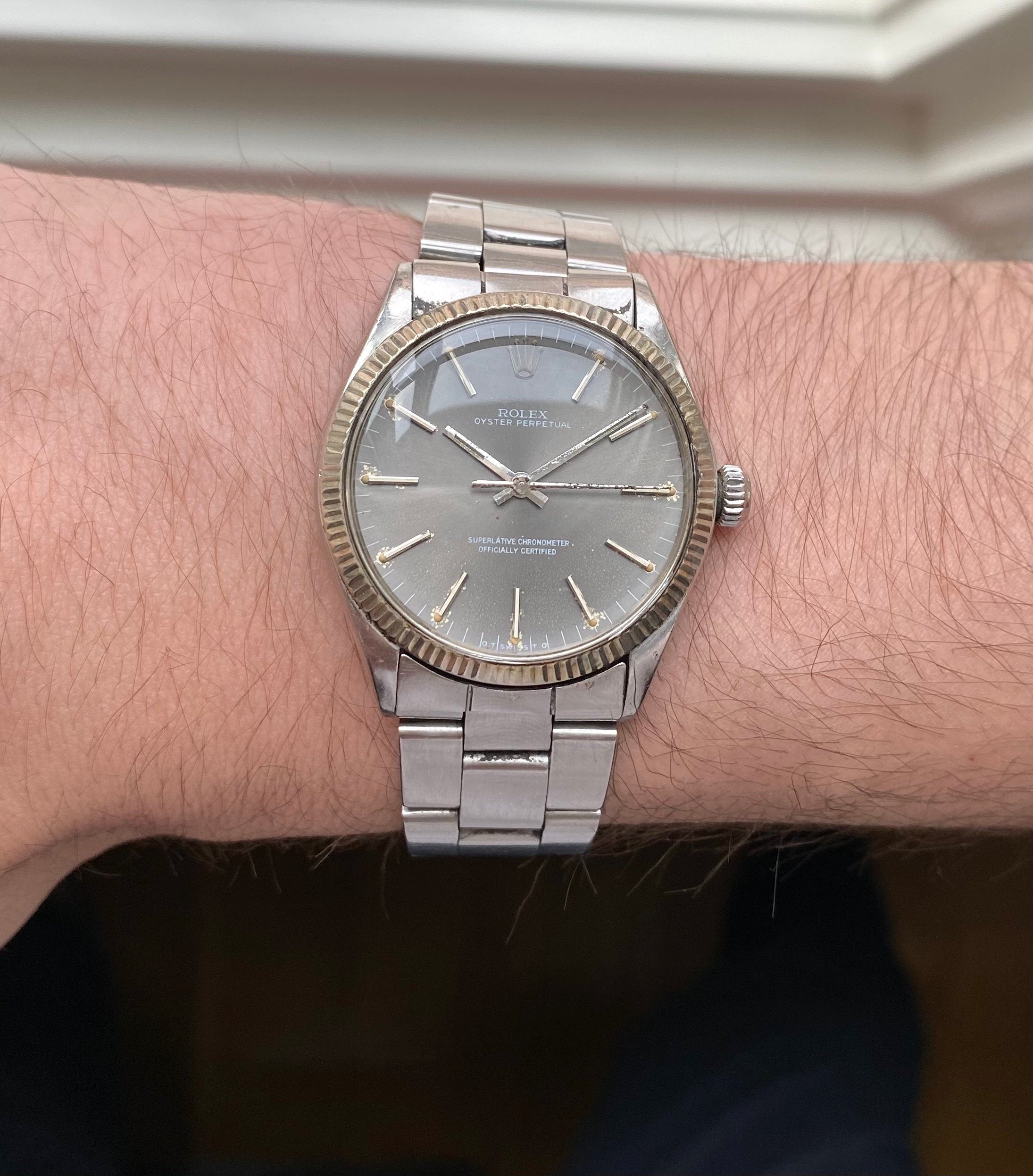 Rolex Oysterperpetual ref. 1002 — Grey Sigma Dial