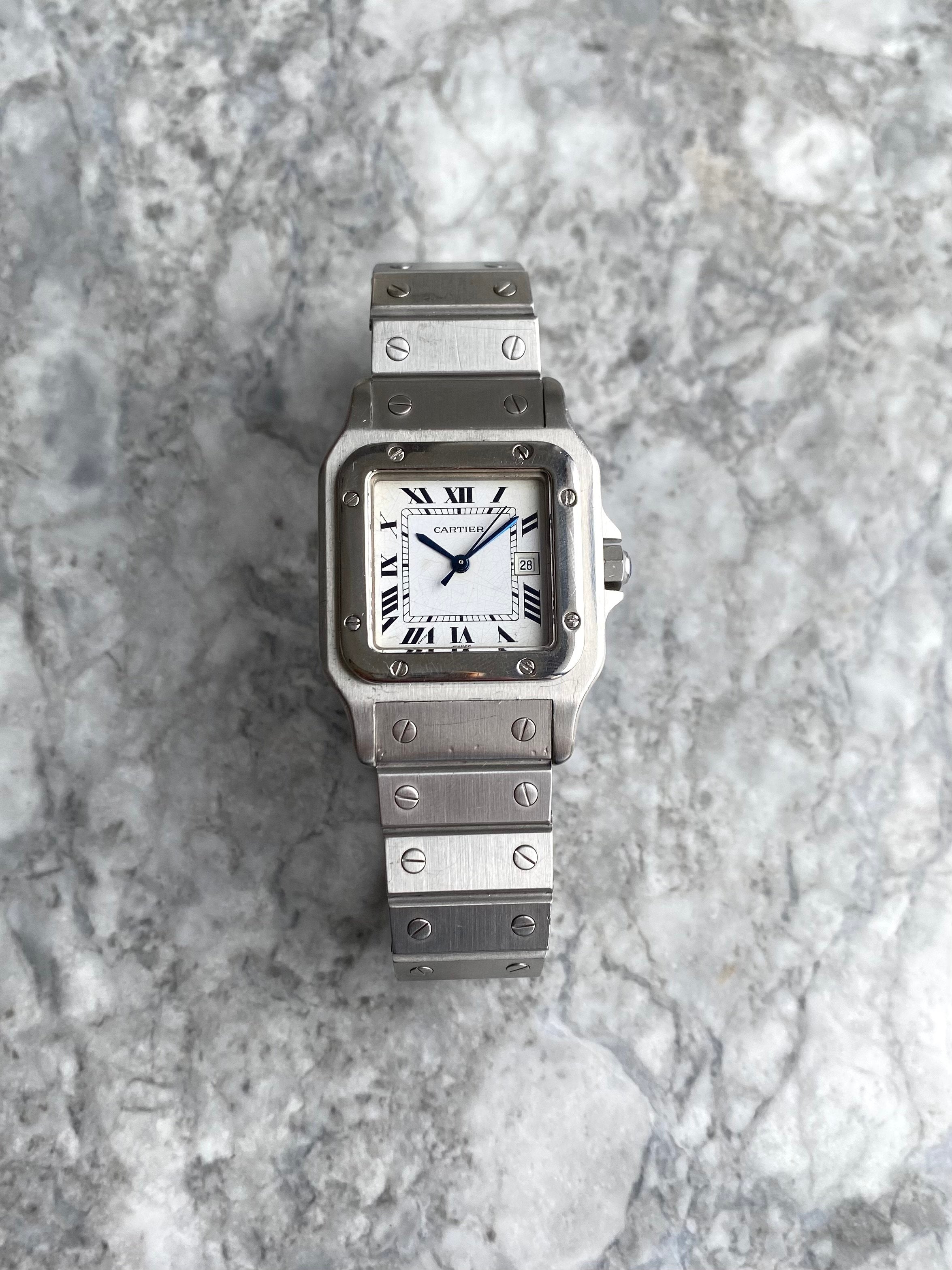 Cartier Santos 2960 - White Roman Numerals.