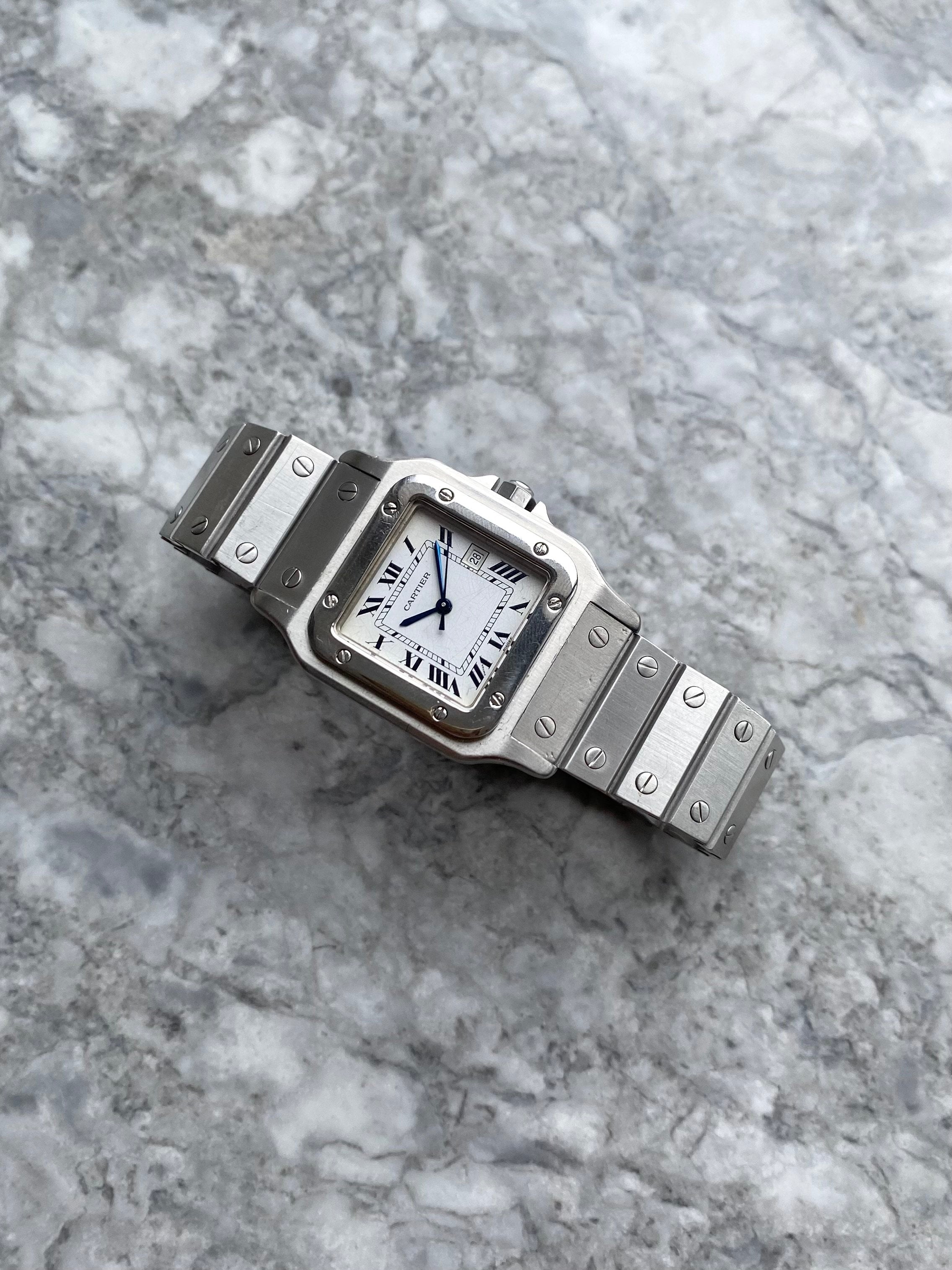 Cartier Santos 2960 - White Roman Numerals.