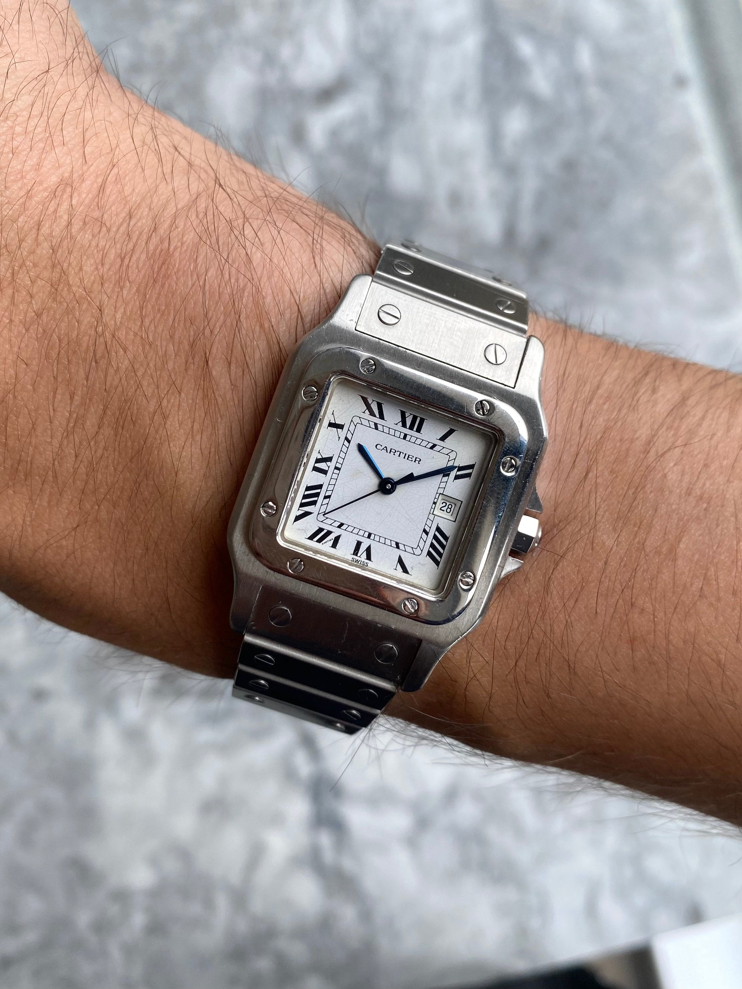 Cartier Santos 2960 - White Roman Numerals.