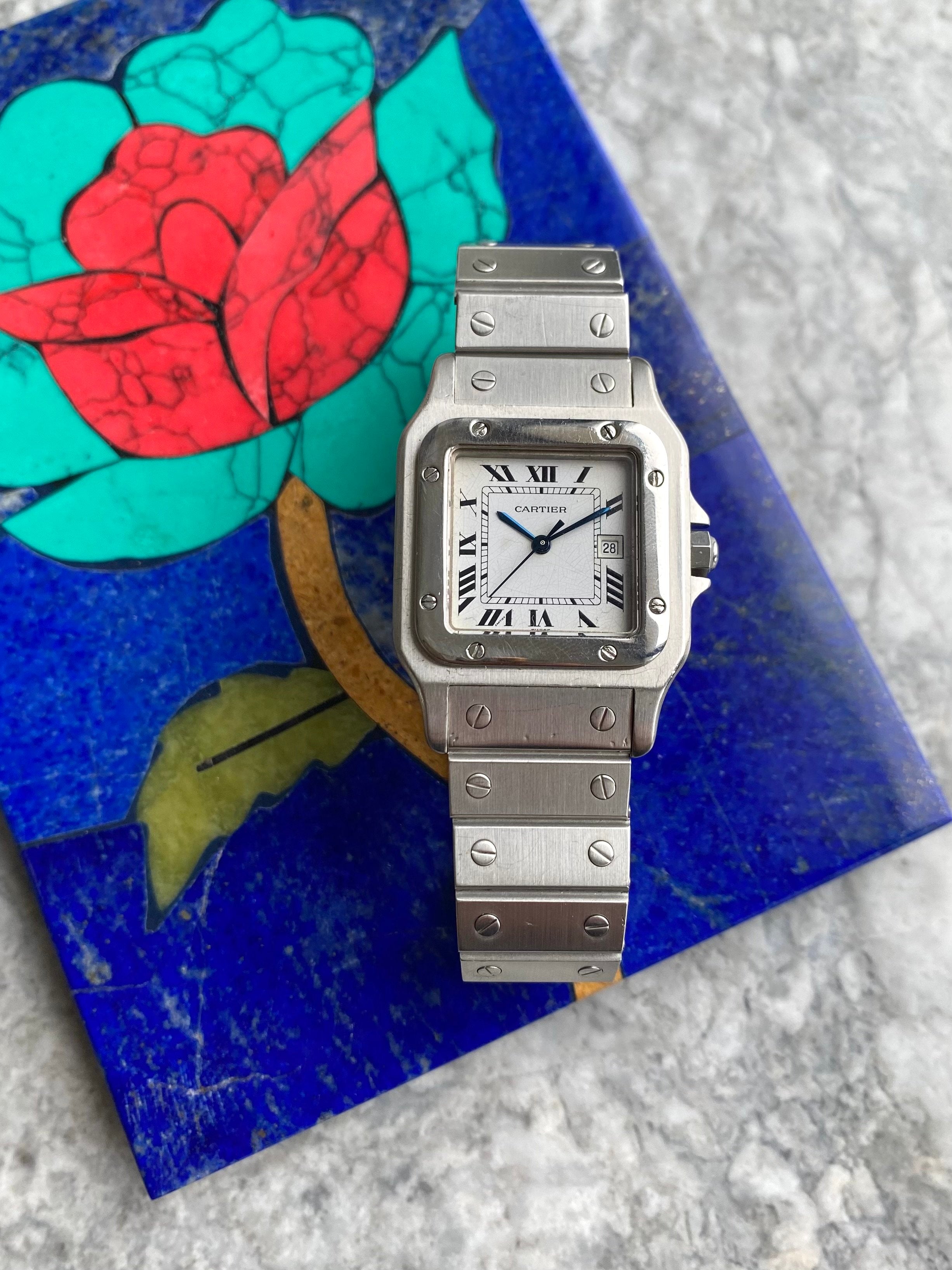 Cartier Santos 2960 - White Roman Numerals.