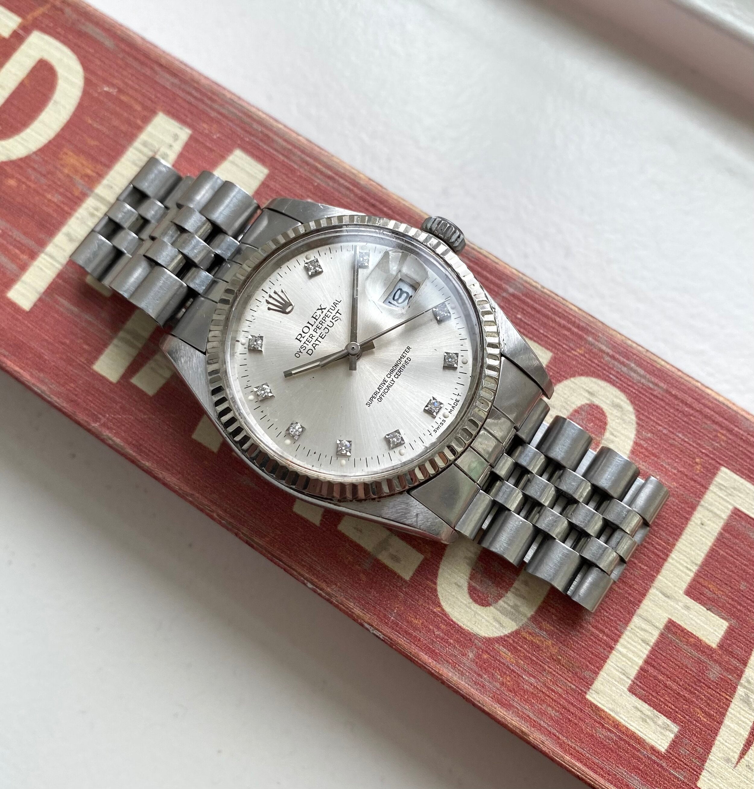 Rolex Datejust ref. 16014 — Diamond Dial