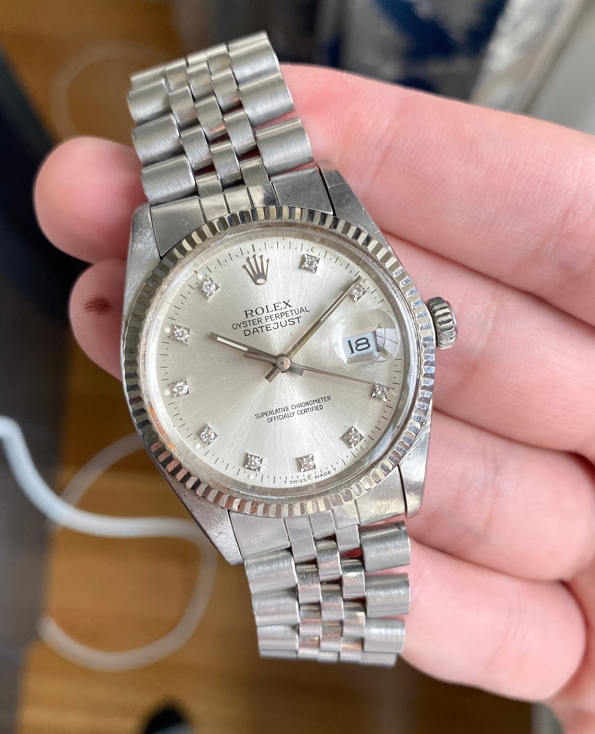 Rolex Datejust ref. 16014 — Diamond Dial