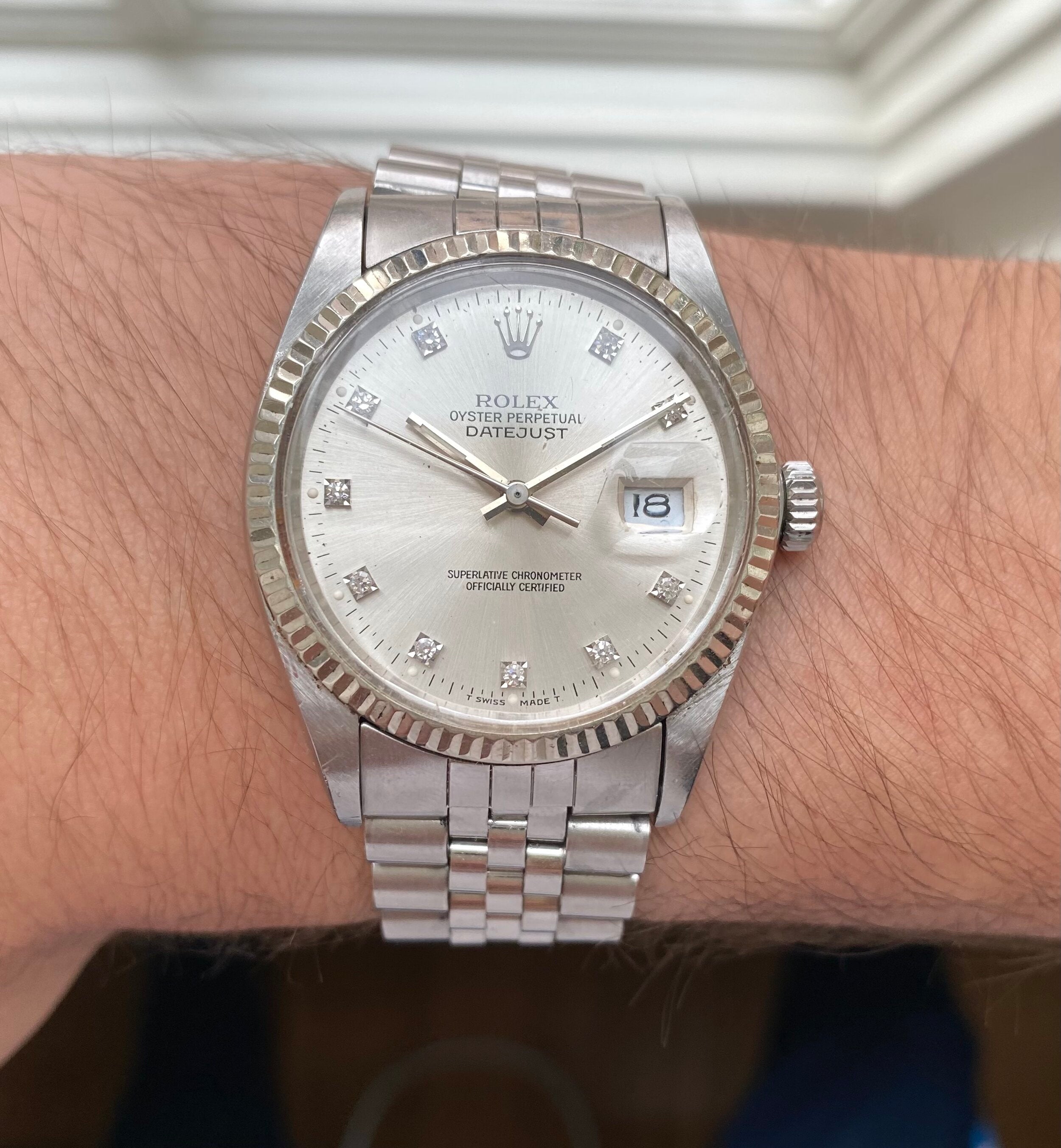 Rolex Datejust ref. 16014 — Diamond Dial