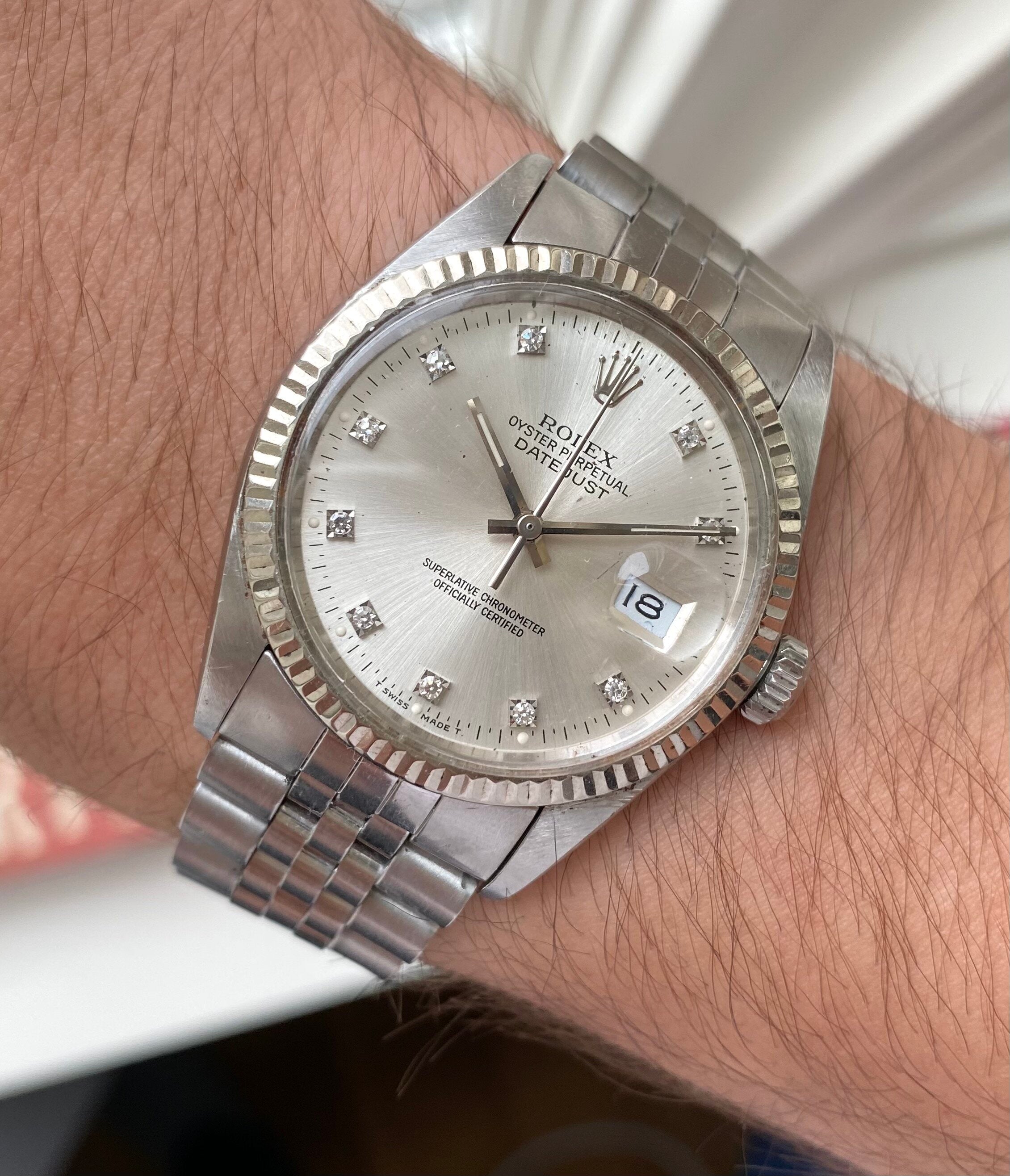 Rolex Datejust ref. 16014 — Diamond Dial