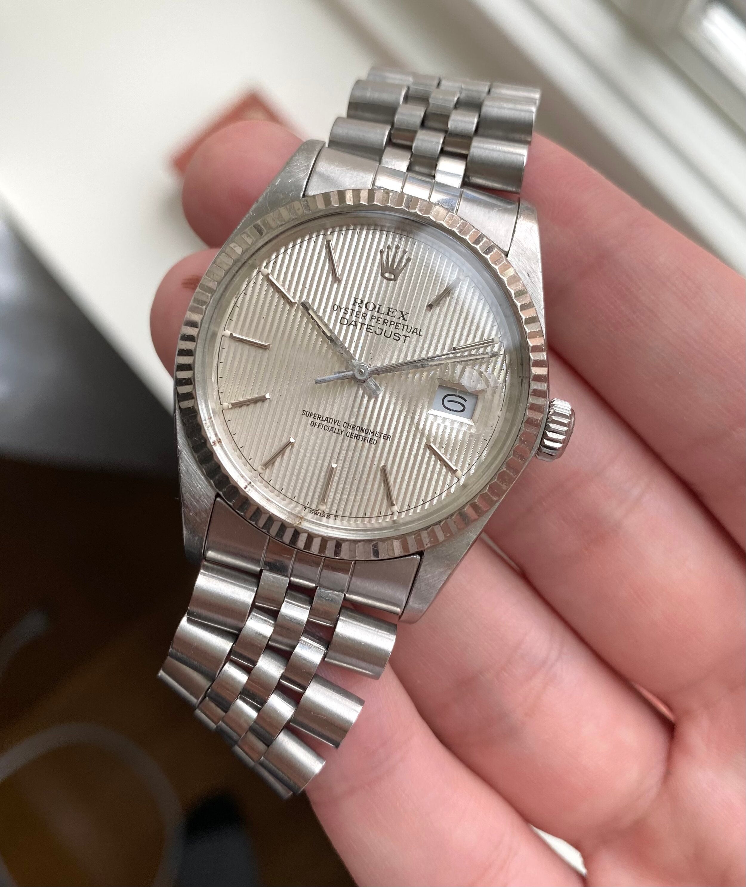 Rolex Datejust ref. 16014 — Tapestry Dial