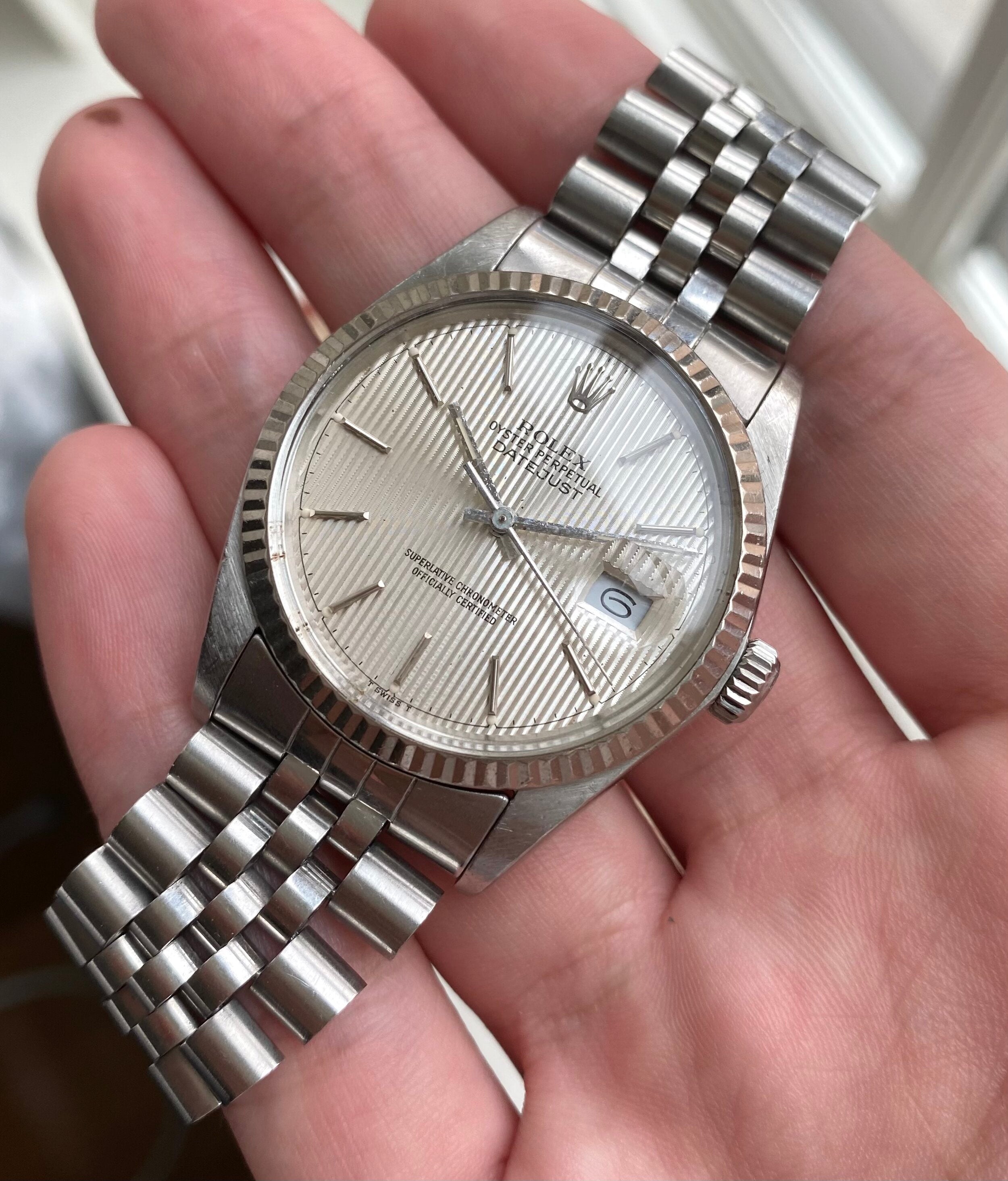 Rolex Datejust ref. 16014 — Tapestry Dial