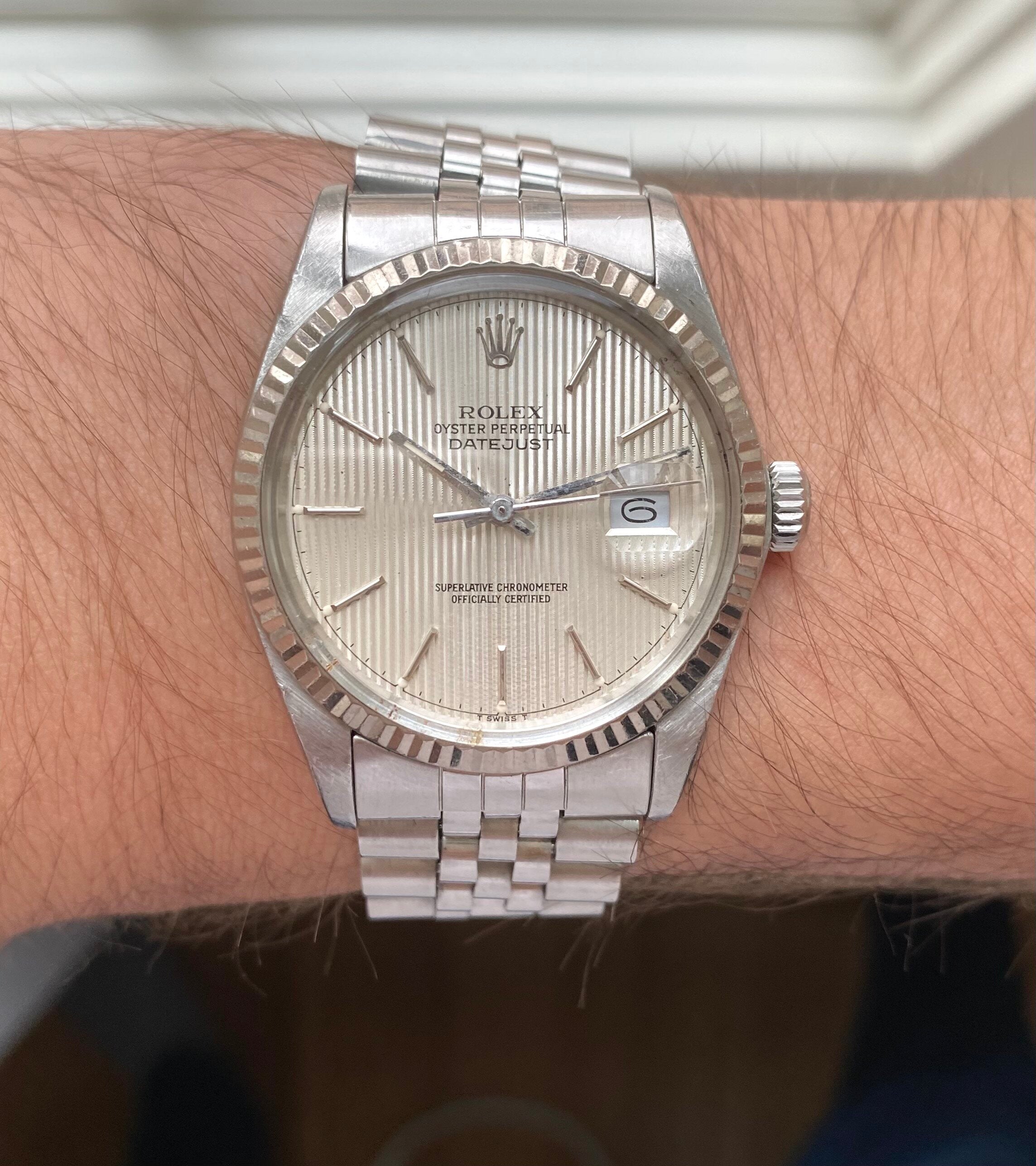 Rolex Datejust ref. 16014 — Tapestry Dial