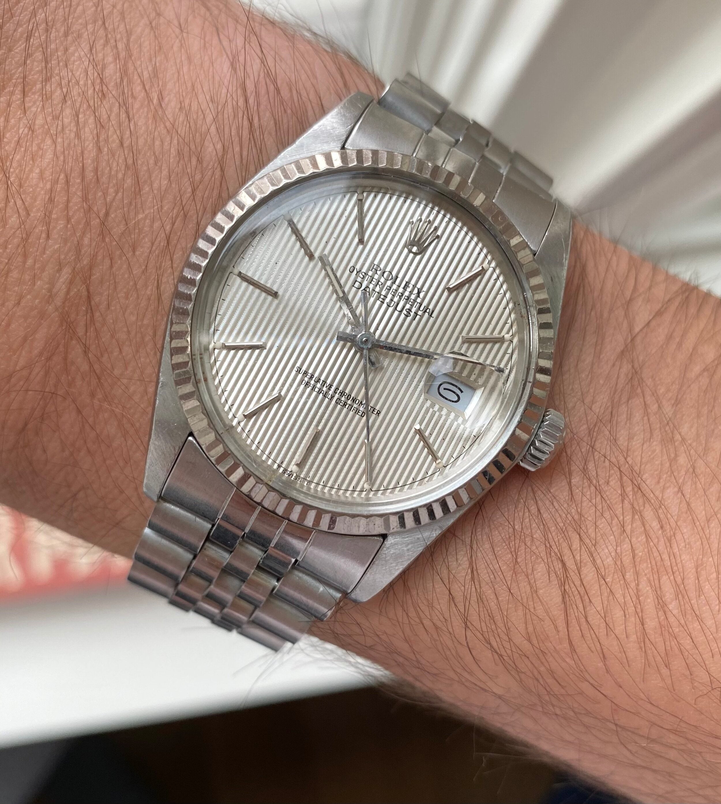 Rolex Datejust ref. 16014 — Tapestry Dial