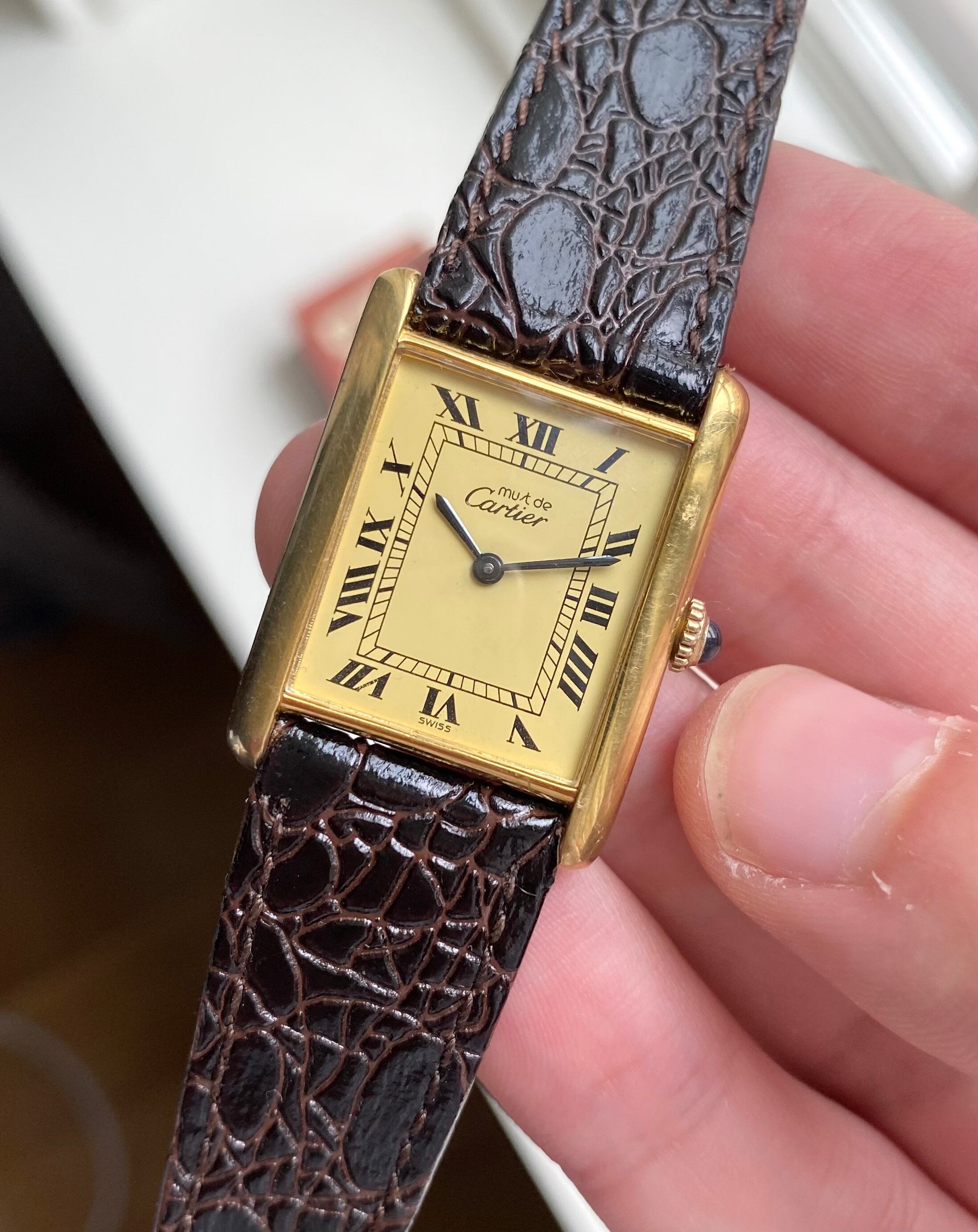 Cartier Tank — Lemon Roman Numerals