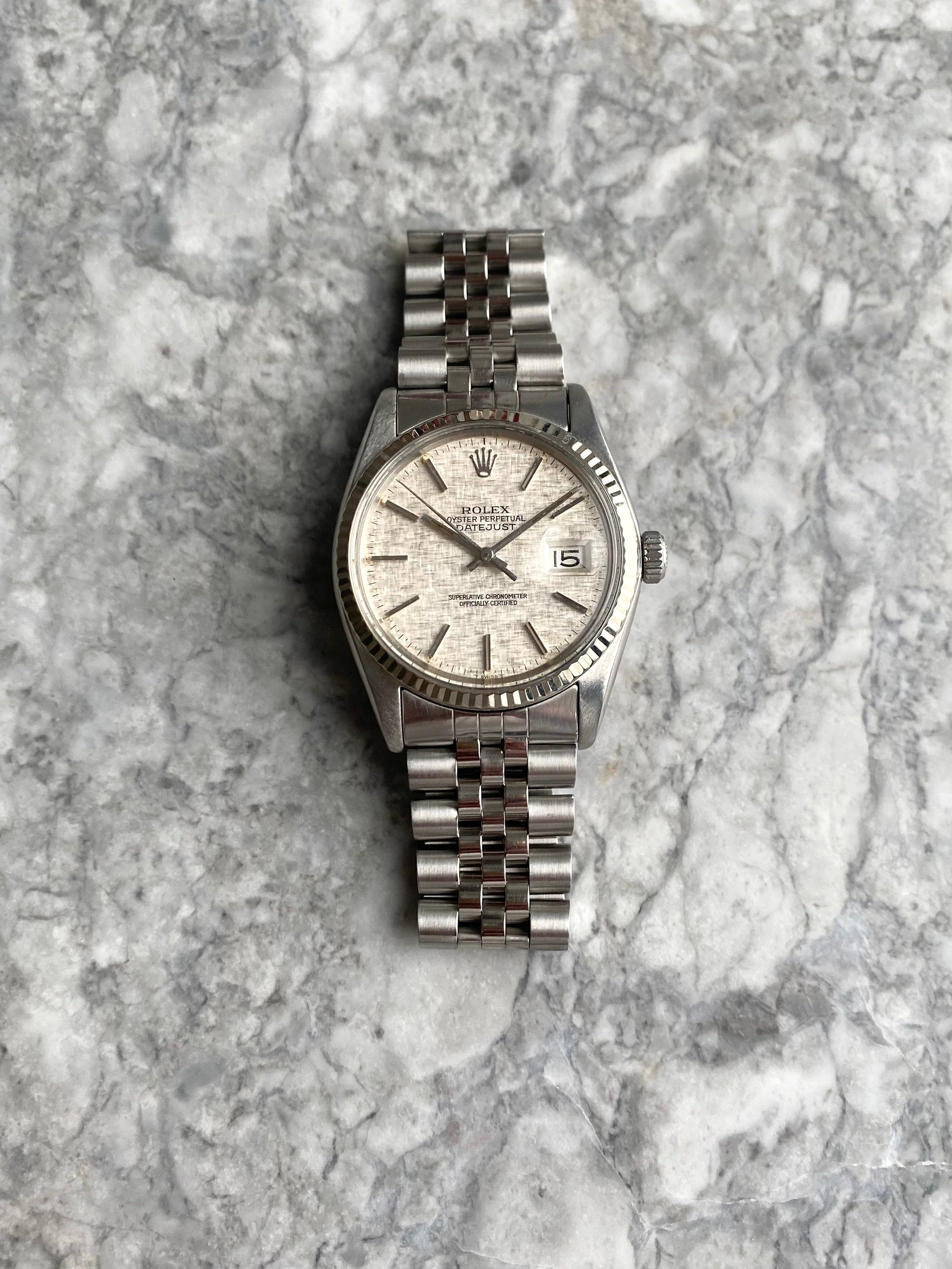 Rolex Datejust 16014 - Silver Linen.