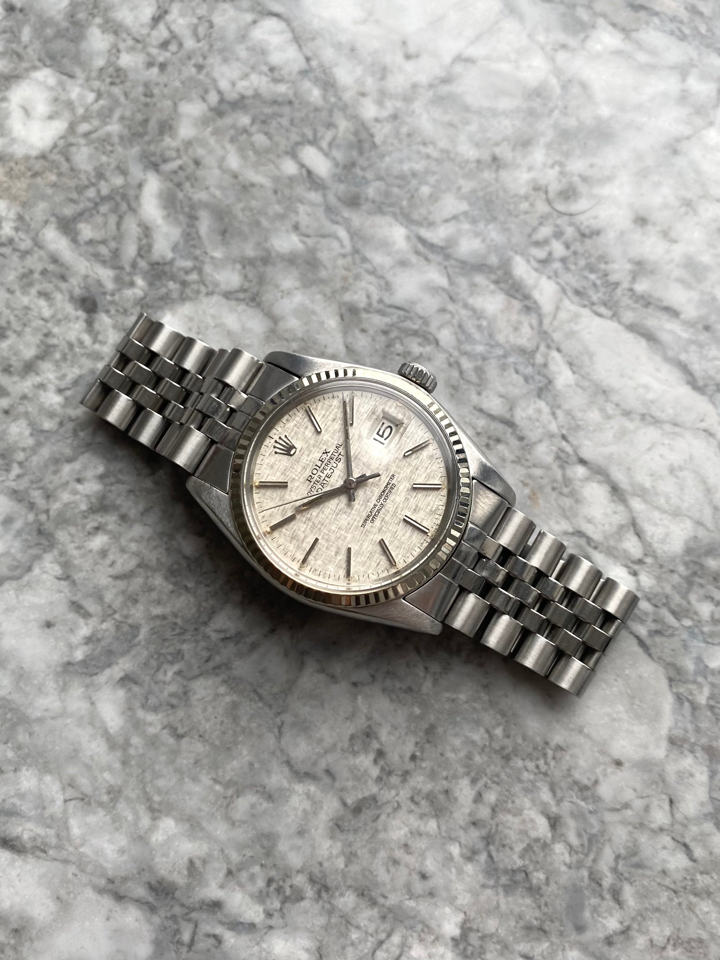 Rolex Datejust 16014 - Silver Linen.