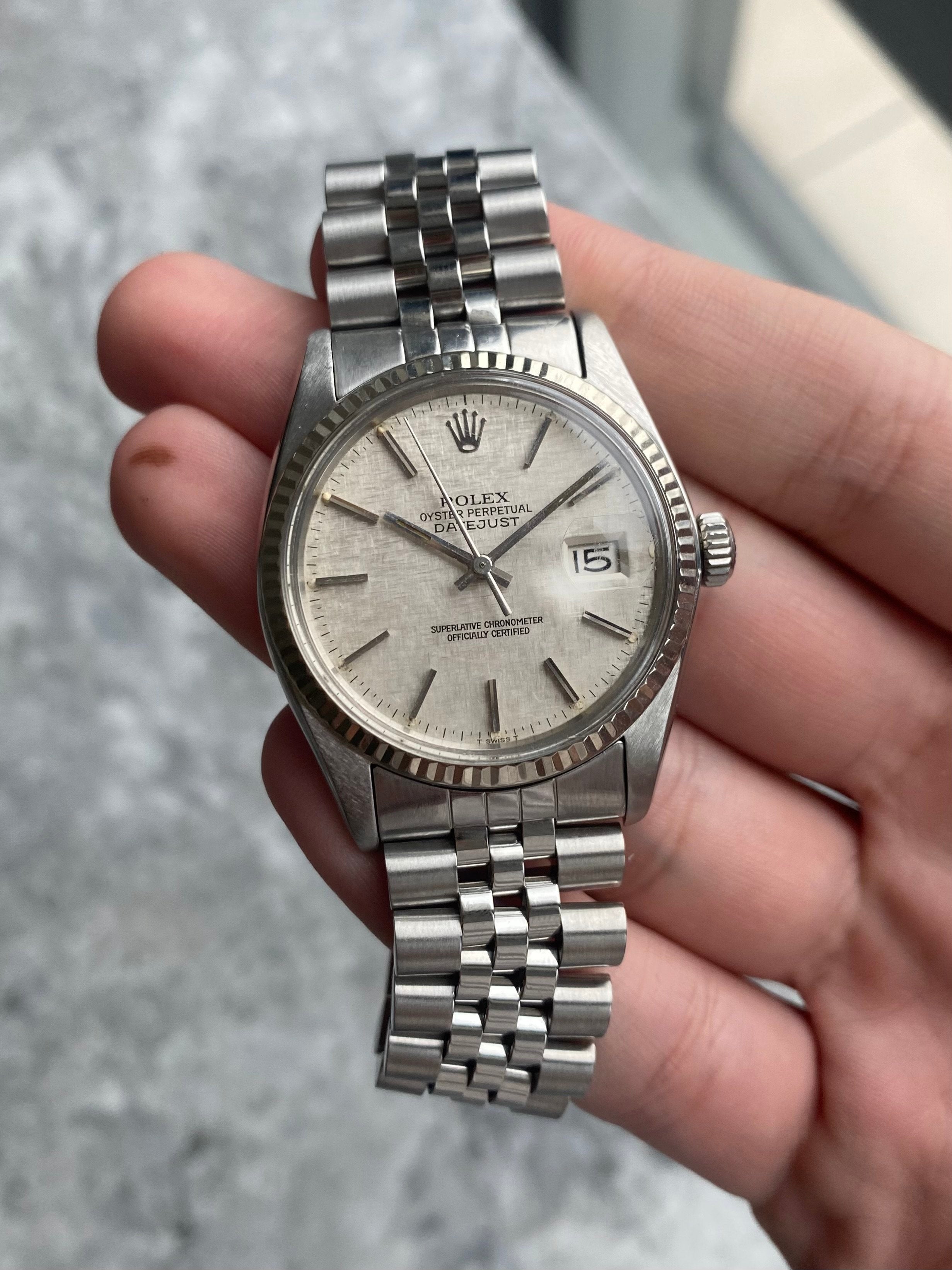 Rolex Datejust 16014 - Silver Linen.