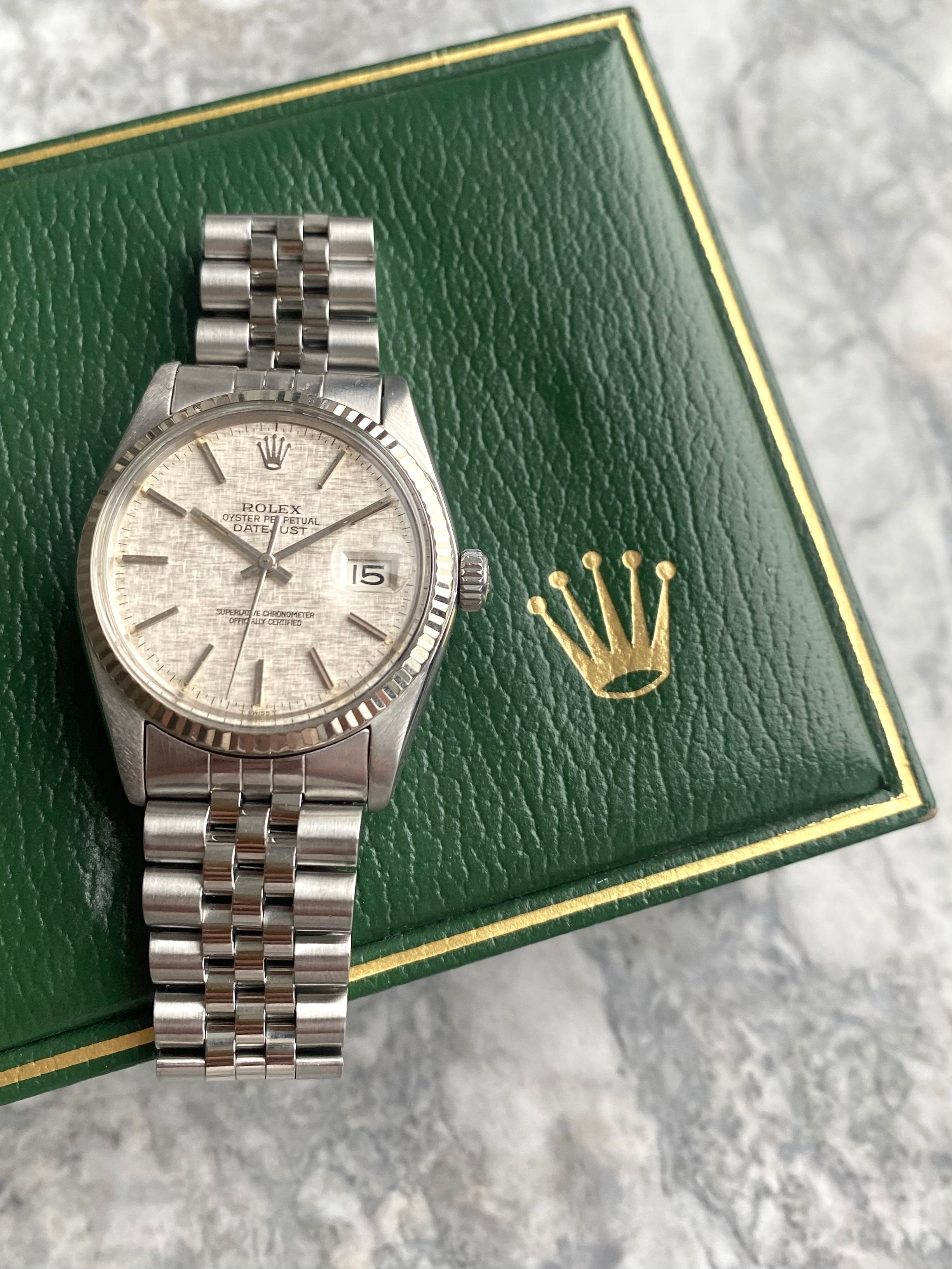 Rolex Datejust 16014 - Silver Linen.